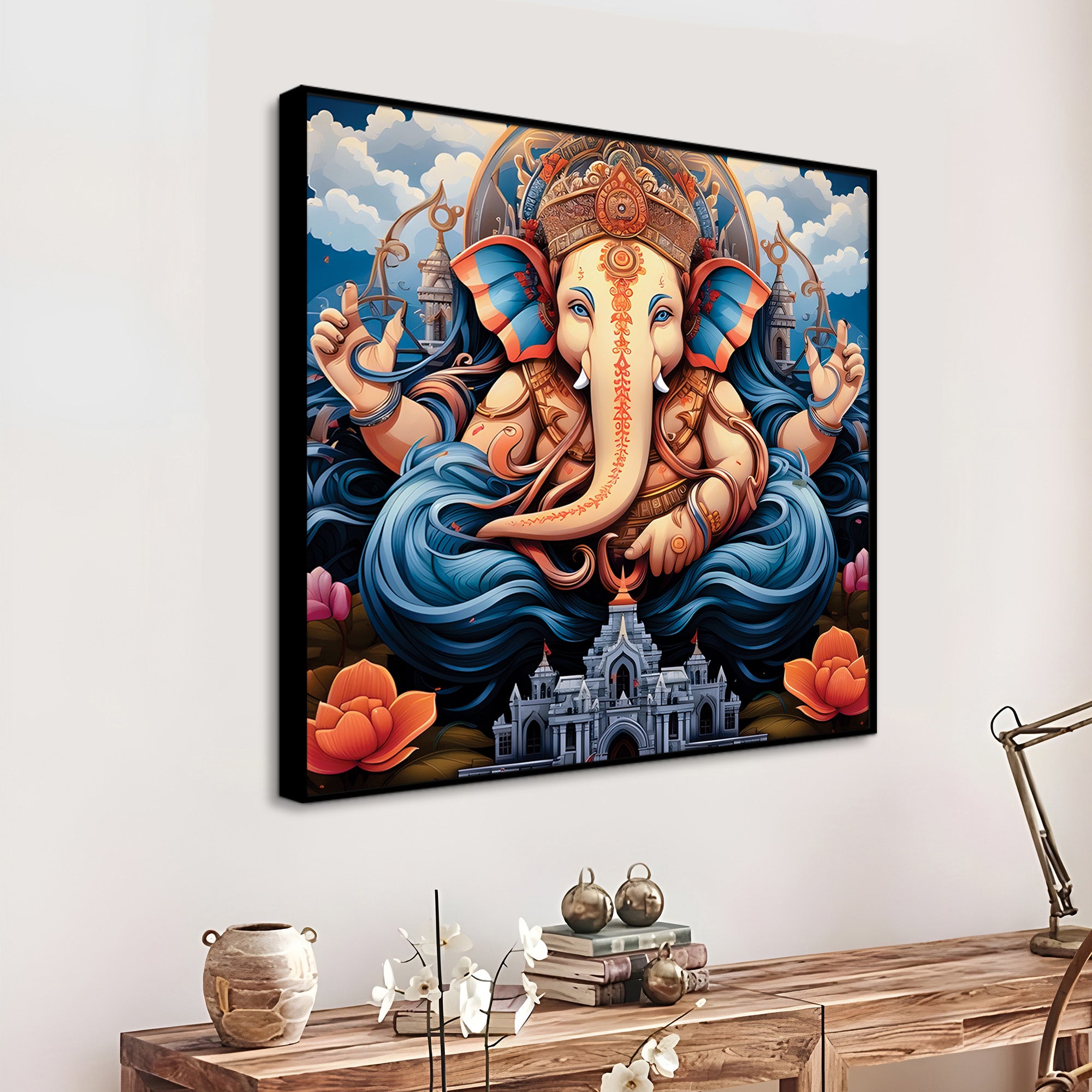 Beautiful Lord Ganesh Ji Canvas Art Painting
