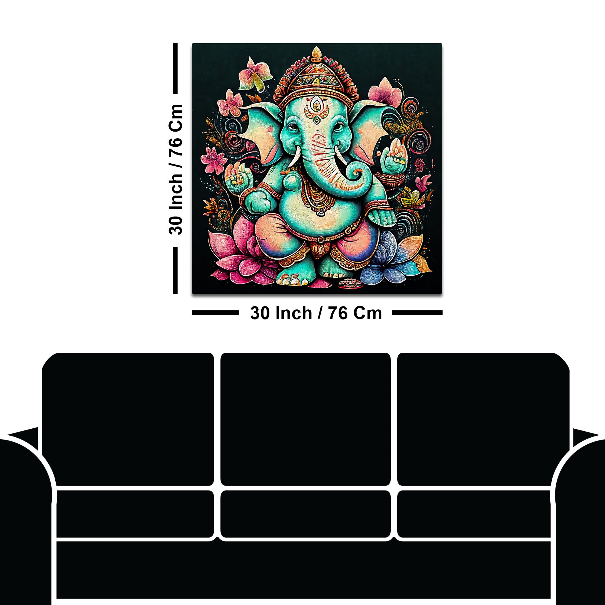 Beautiful Lord Ganesha Wall Painting