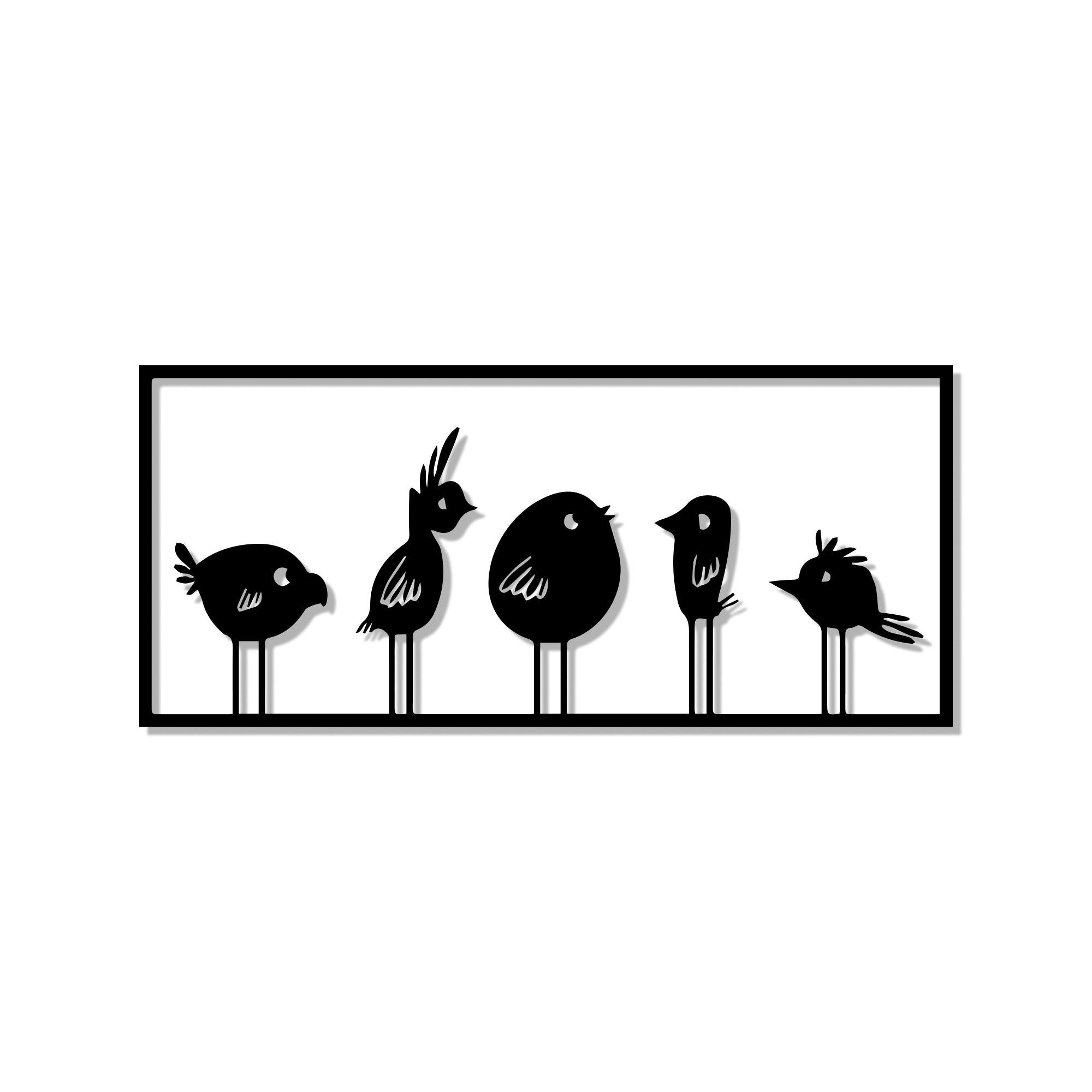 Beautiful Modern Style Bird Art Metal Artwork Wall Decor