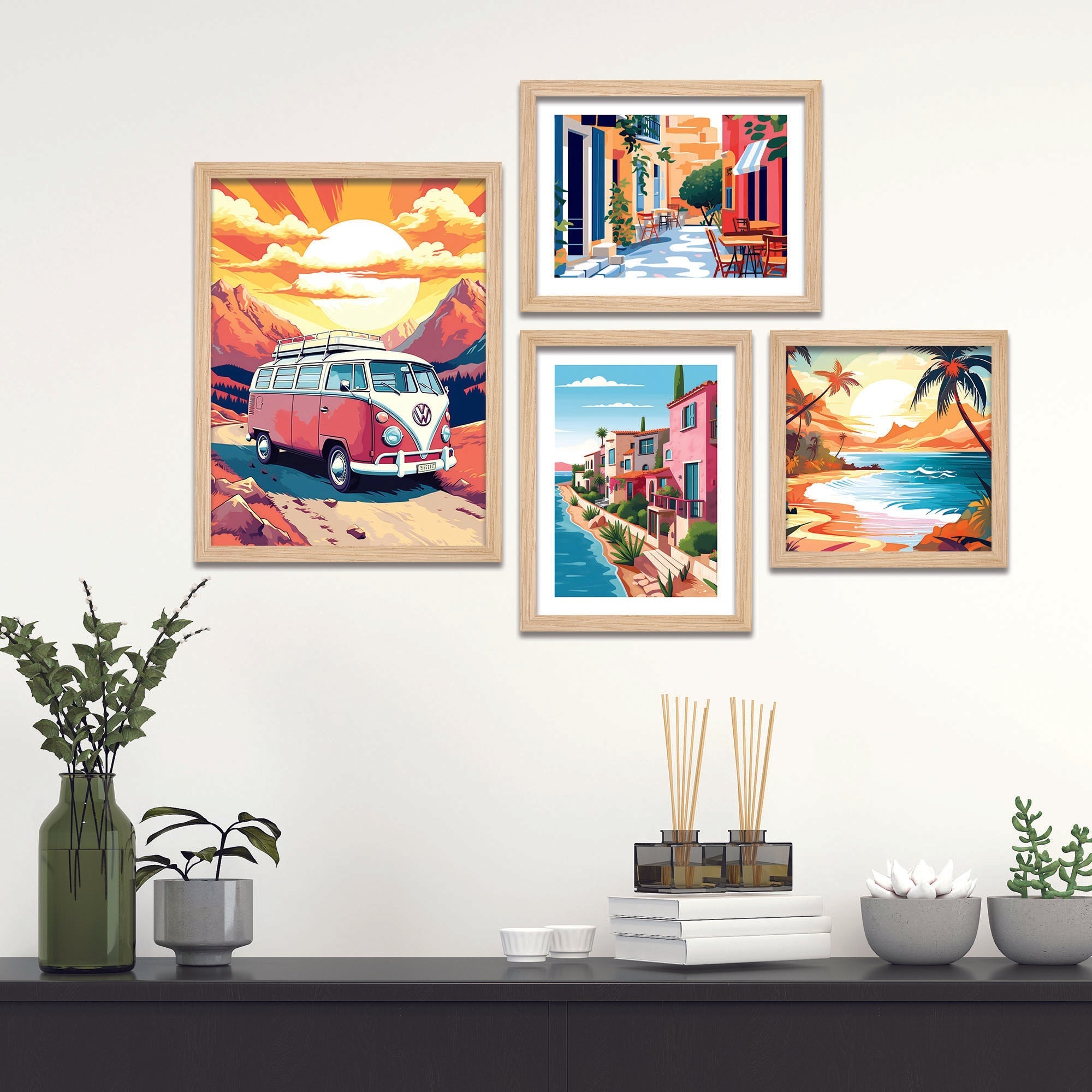 Beautiful Nature View Premium Wall Frame Set of Four