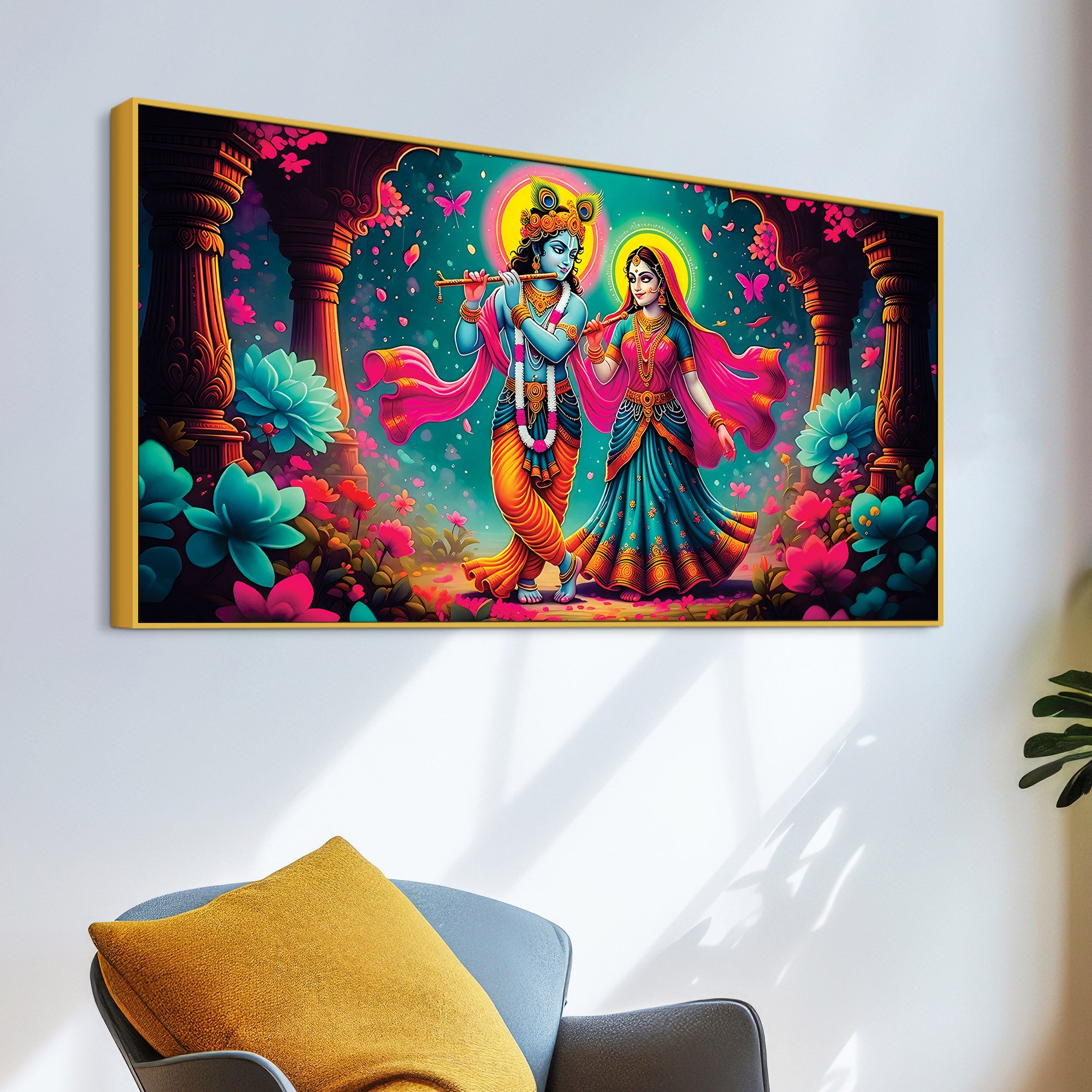 Beautiful Radha Krishna Painting for Spiritual Home Décor