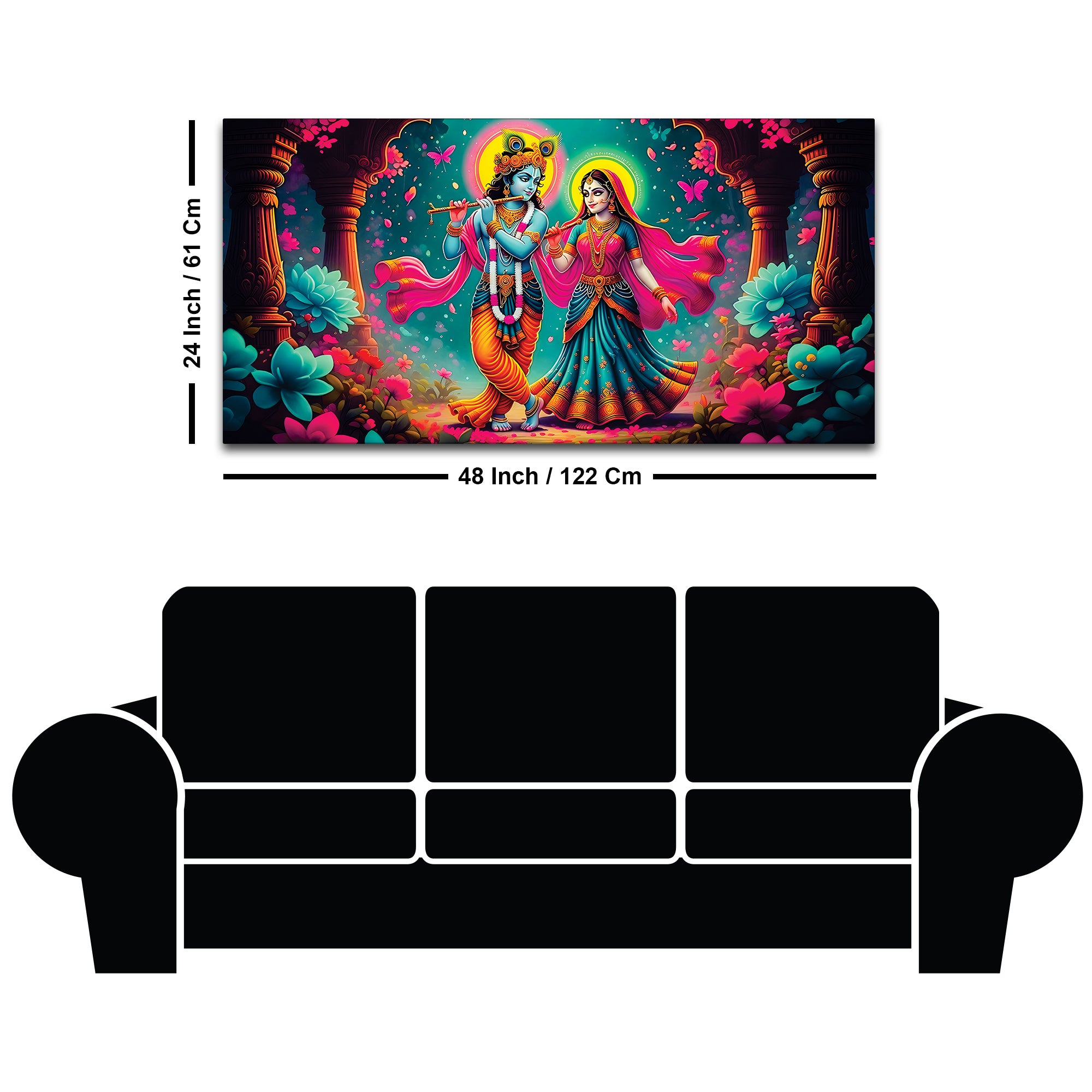Beautiful Radha Krishna Painting for Spiritual Home Décor