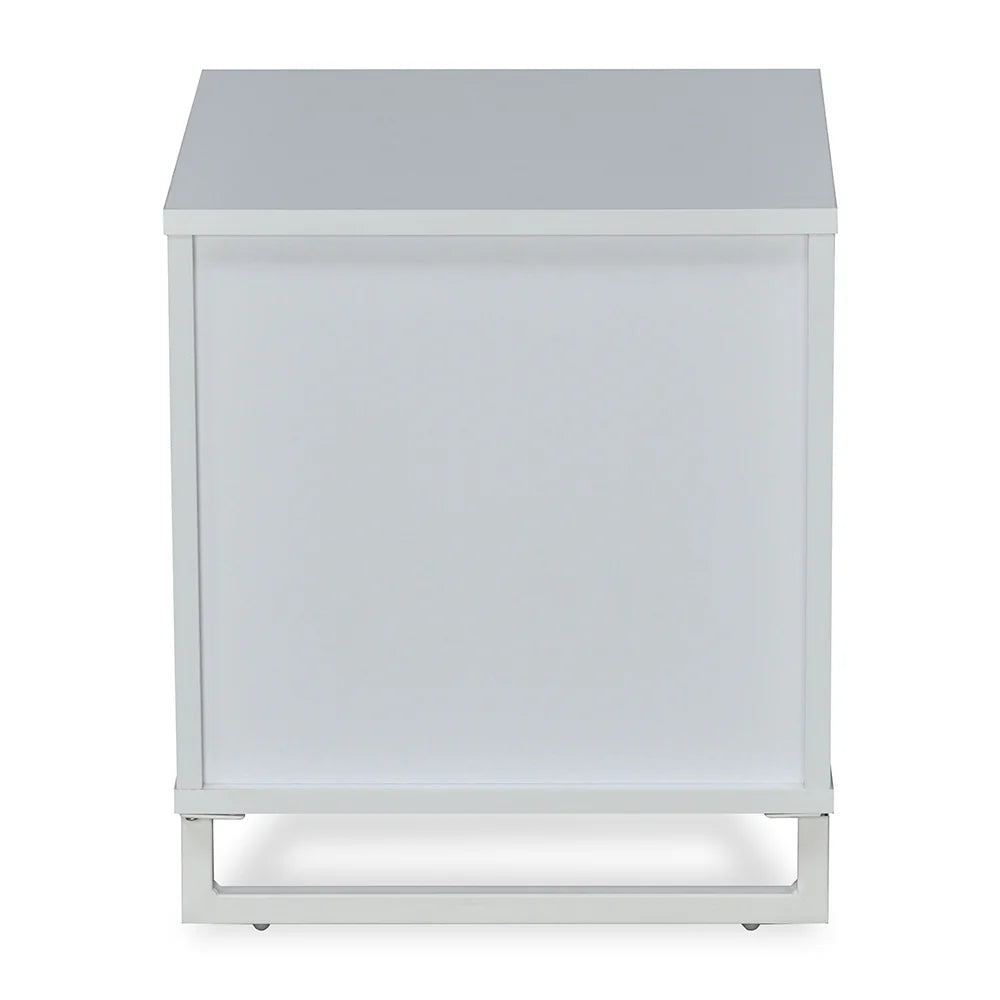 Bedside Table with Drawer and Shelf Storage