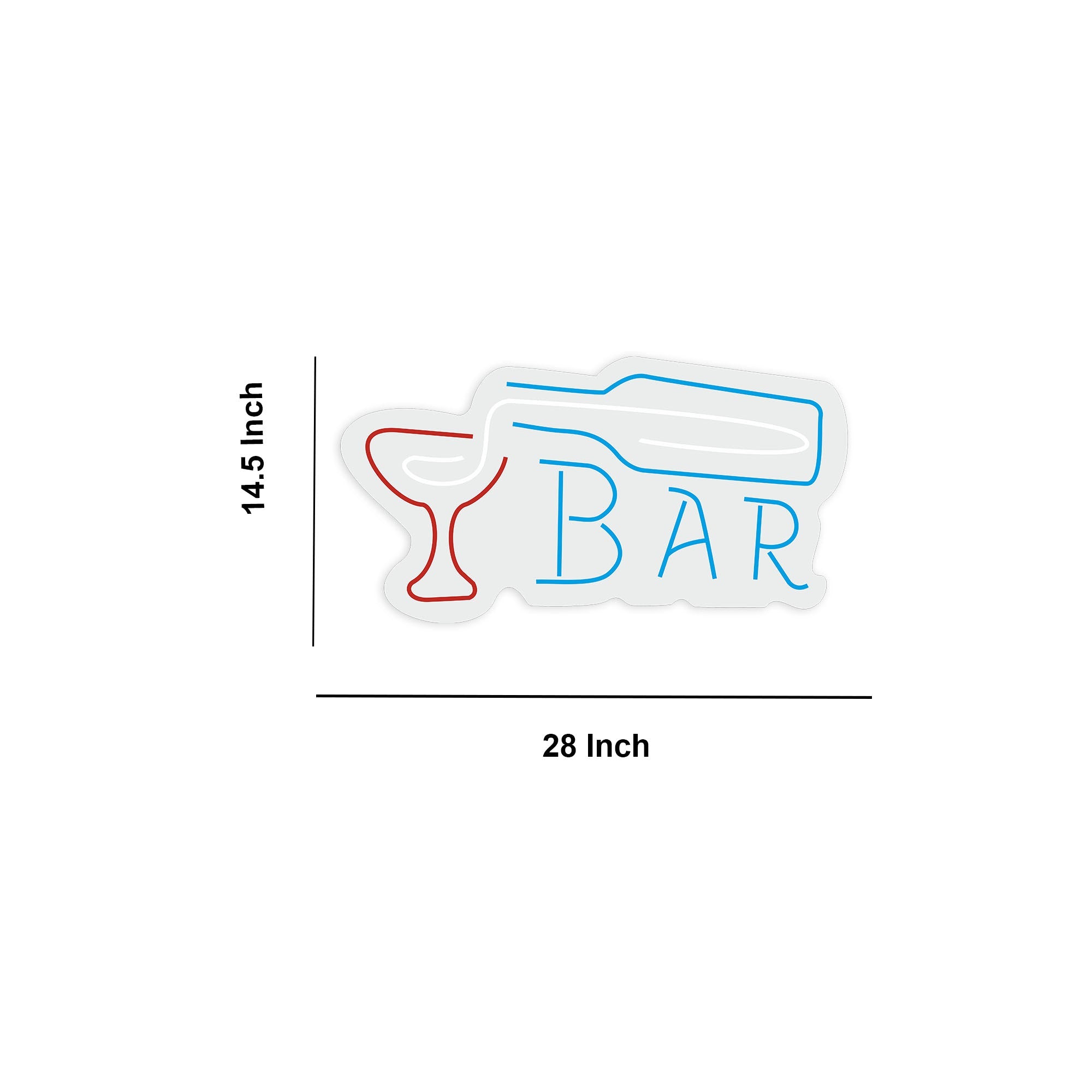 Beer Bar with Wine Bottle Neon Sign LED Light