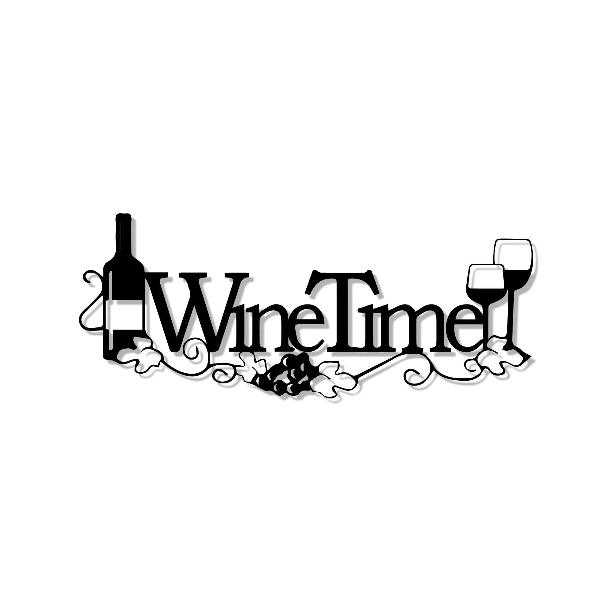 Best Time is Wine Time Metal Wall Art Decor