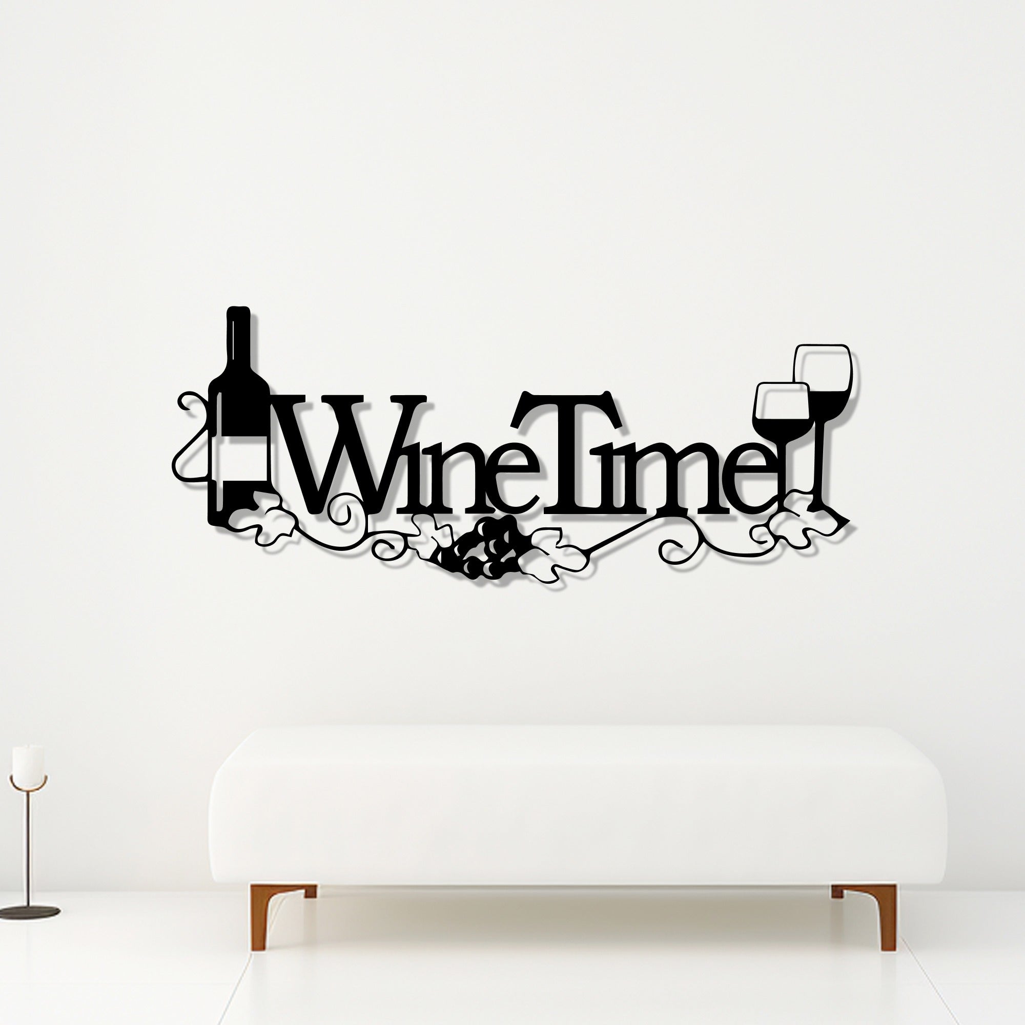 Best Time is Wine Time Metal Wall Art Decor