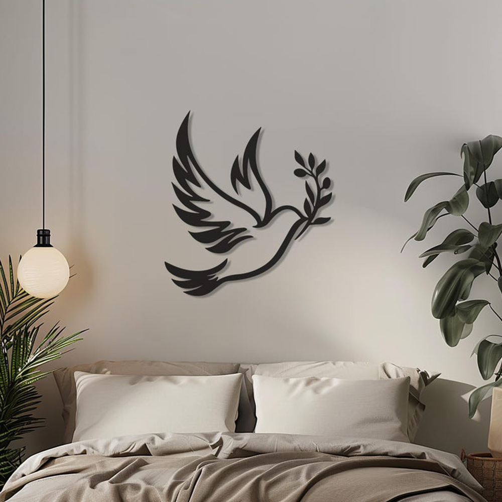 Bird Design Silhouette Metal Art Wall Decor