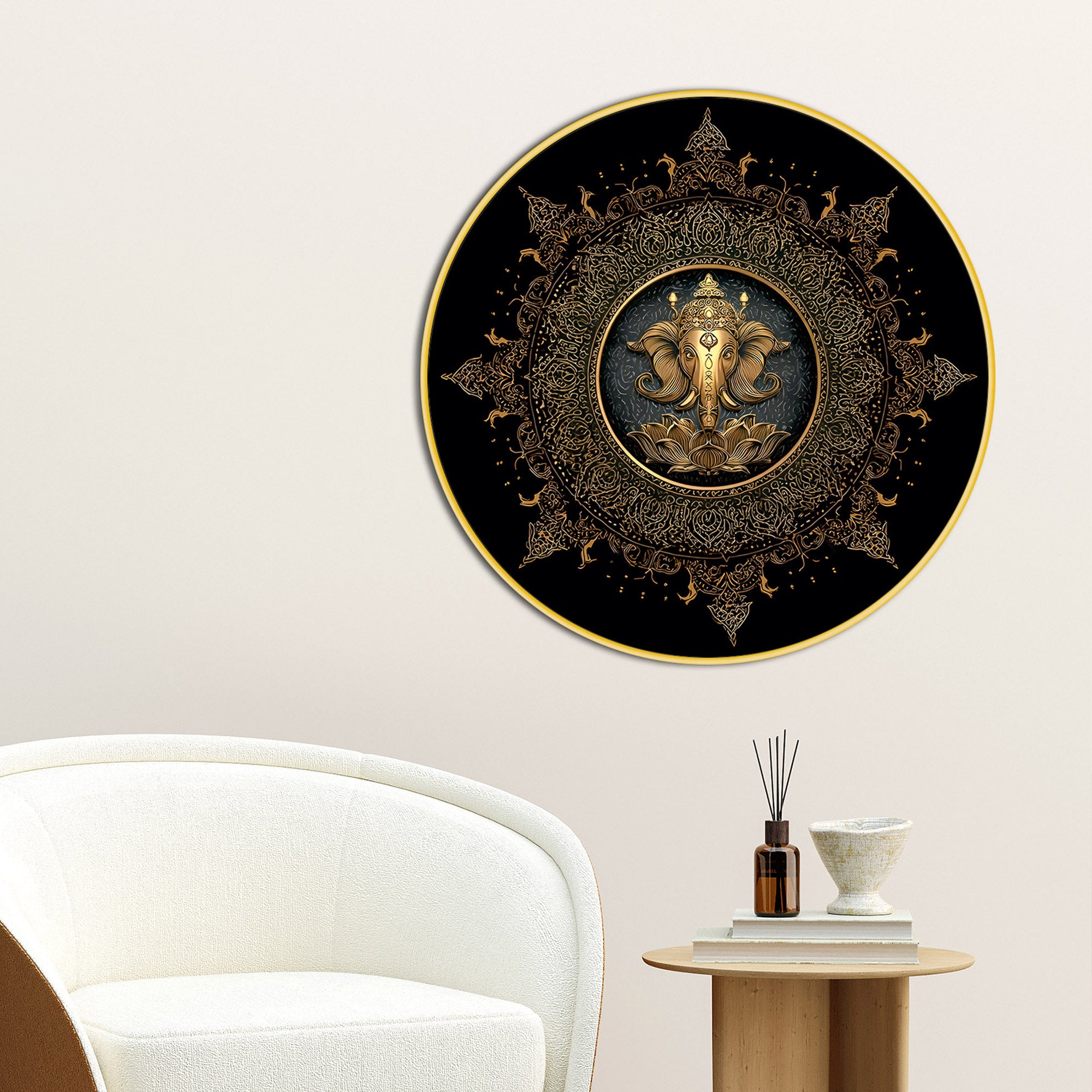 Black & Gold Ganesh Ji Painting