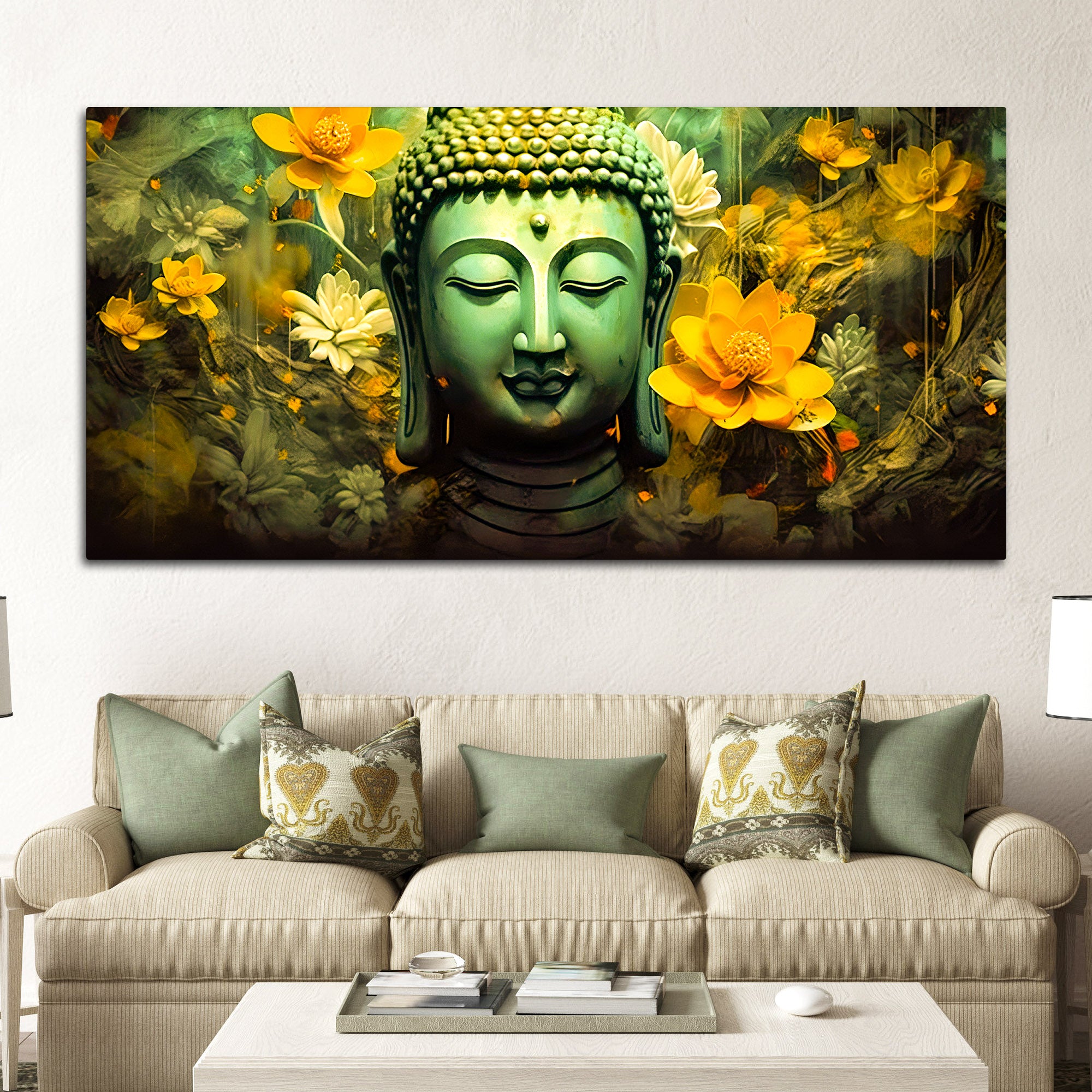 Buddha Calm Wall Art Painting for Spiritual Décor