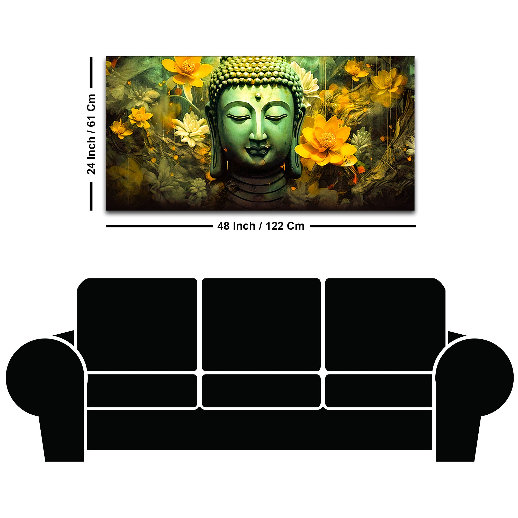 Buddha Calm Wall Art Painting for Spiritual Décor