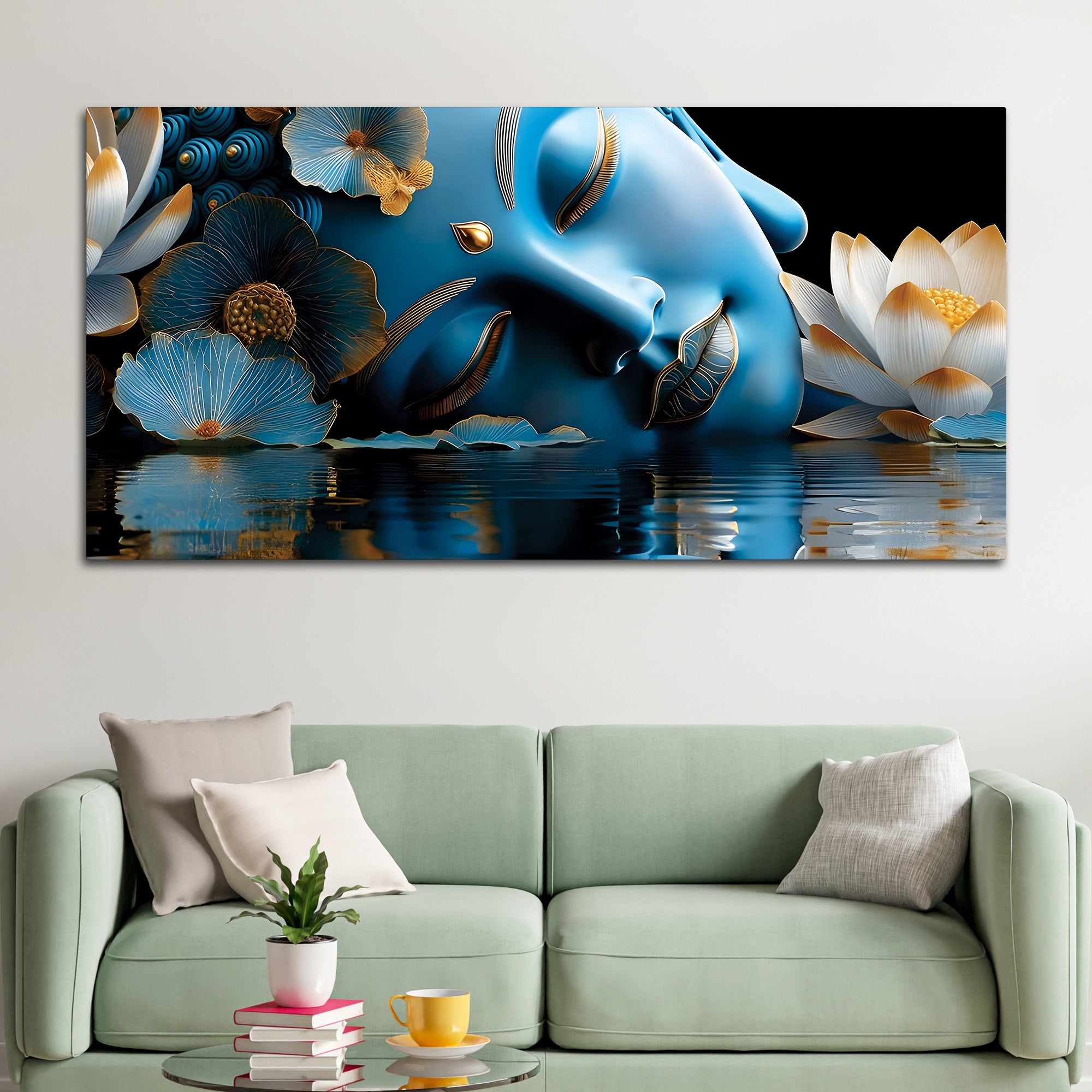 Buddha Canvas Painting for Positive Vibes