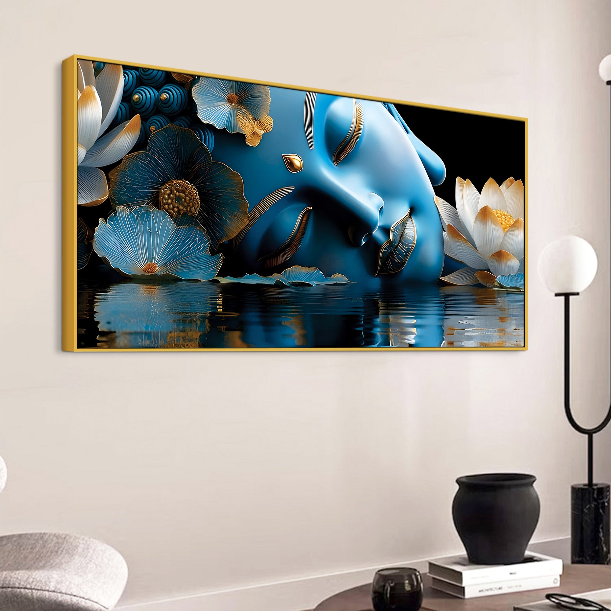 Buddha Canvas Painting for Positive Vibes