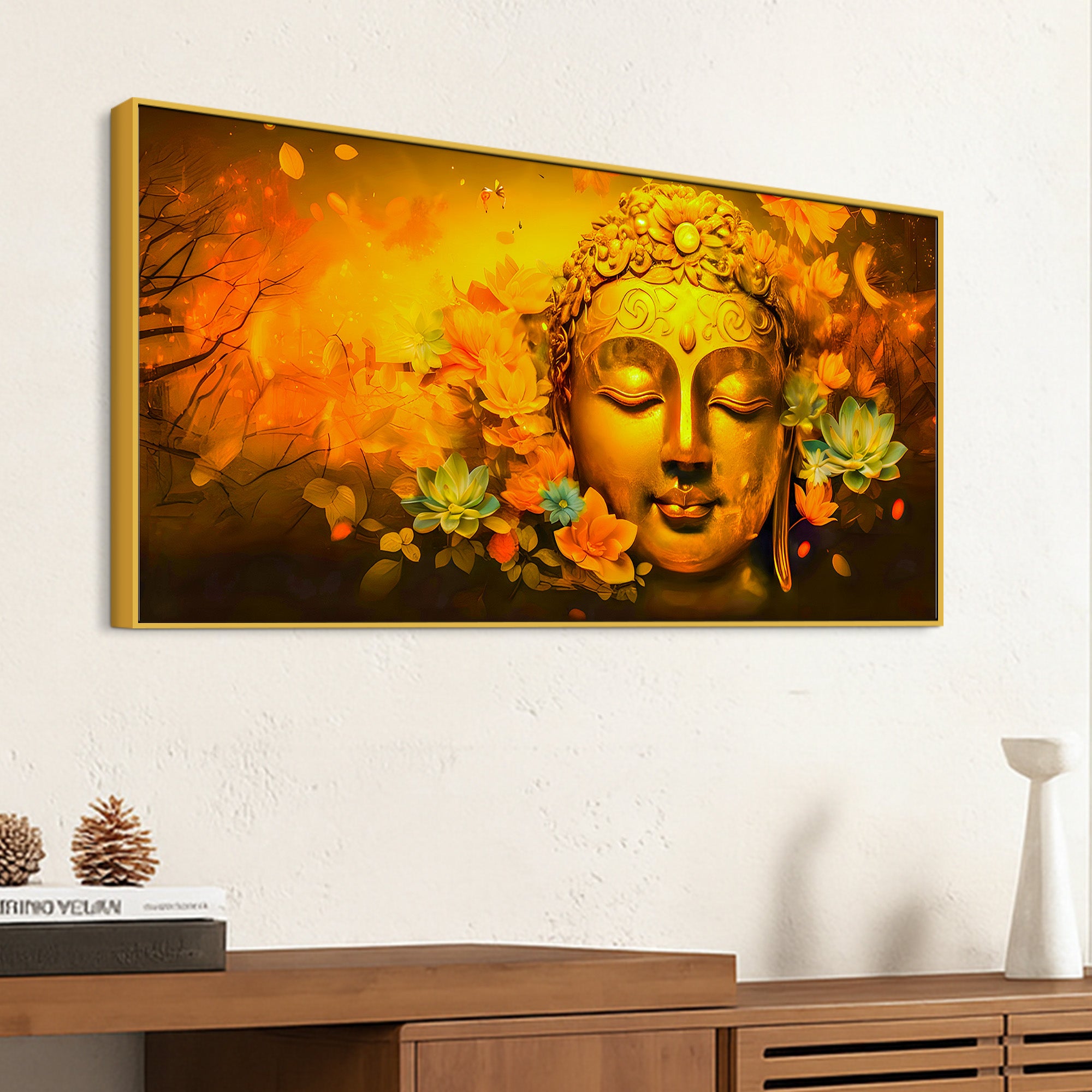 Buddha Canvas Wall Painting for Luxury Living Room Decor