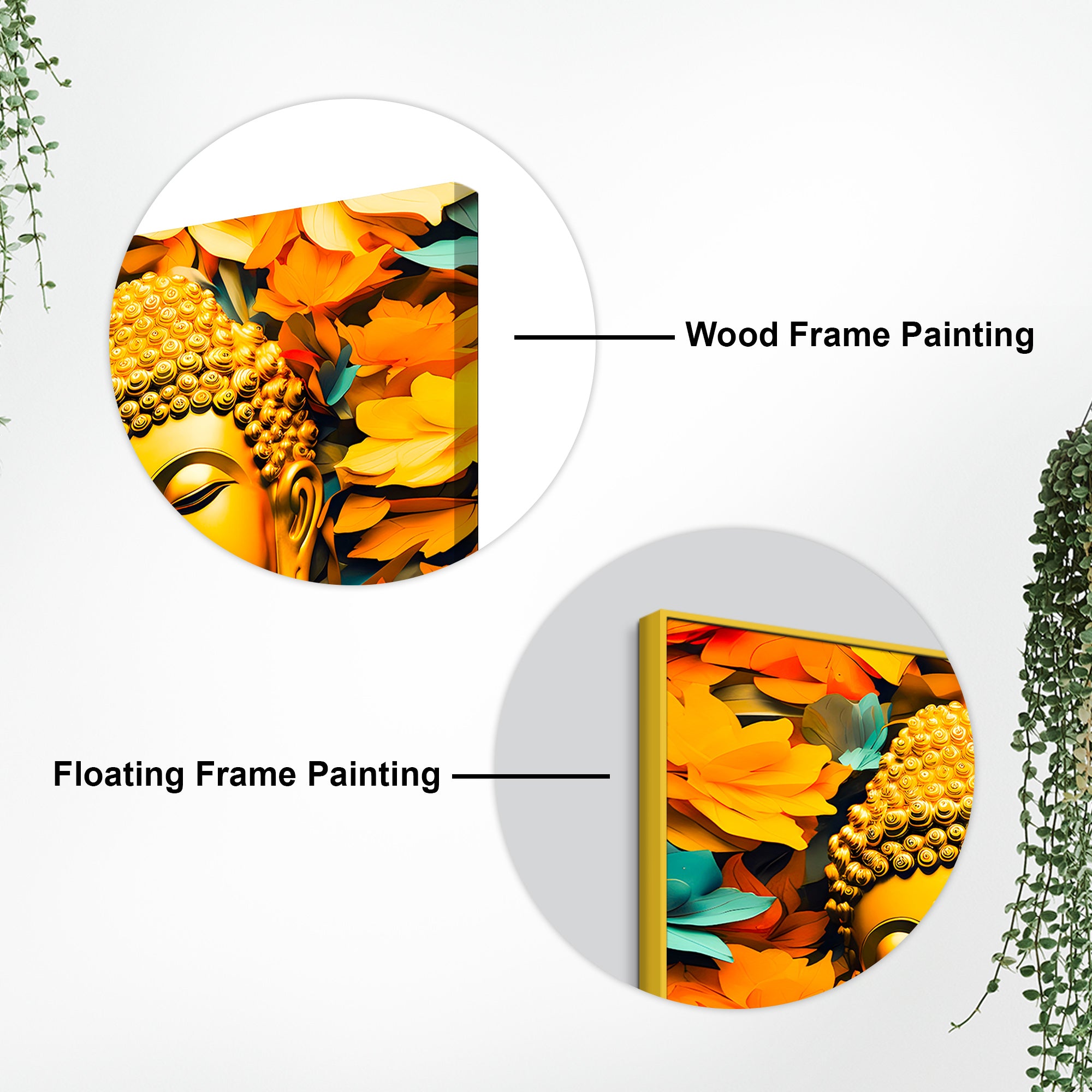 Buddha Canvas Wall Painting for Peaceful Home Decor