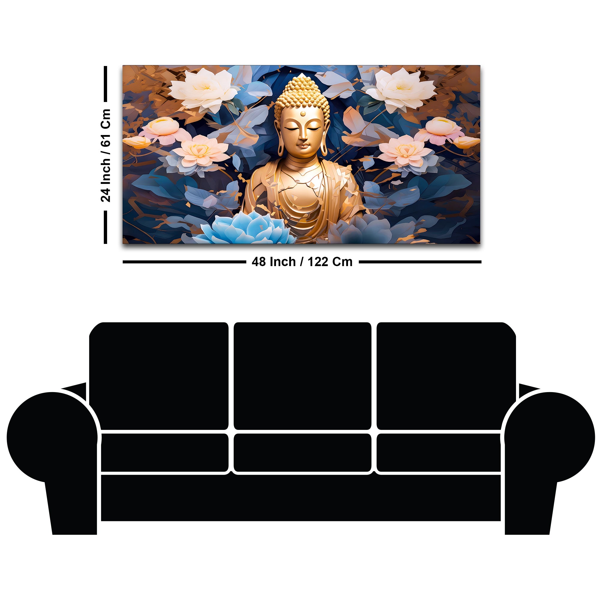 Buddha Canvas Wall Painting for Stylish Home Décor