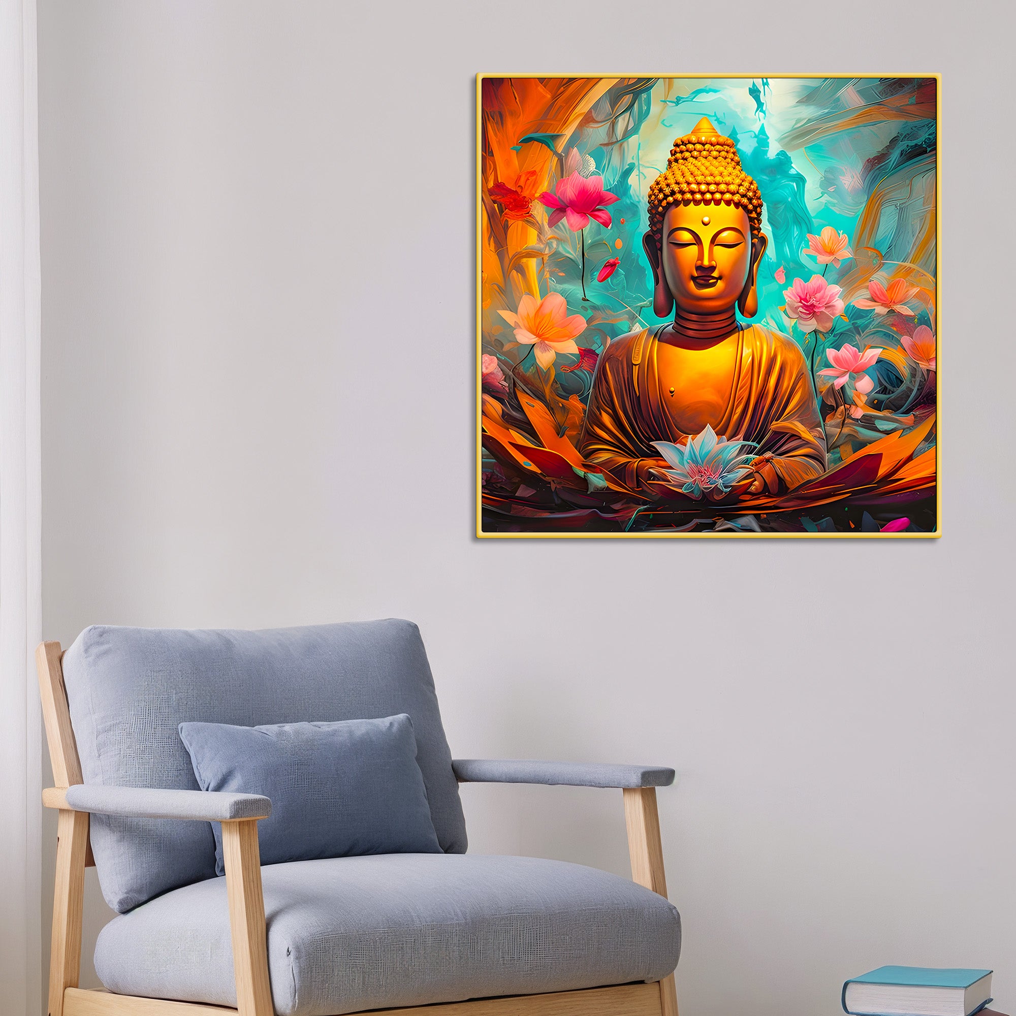 Buddha Elegant Spiritual Wall Painting