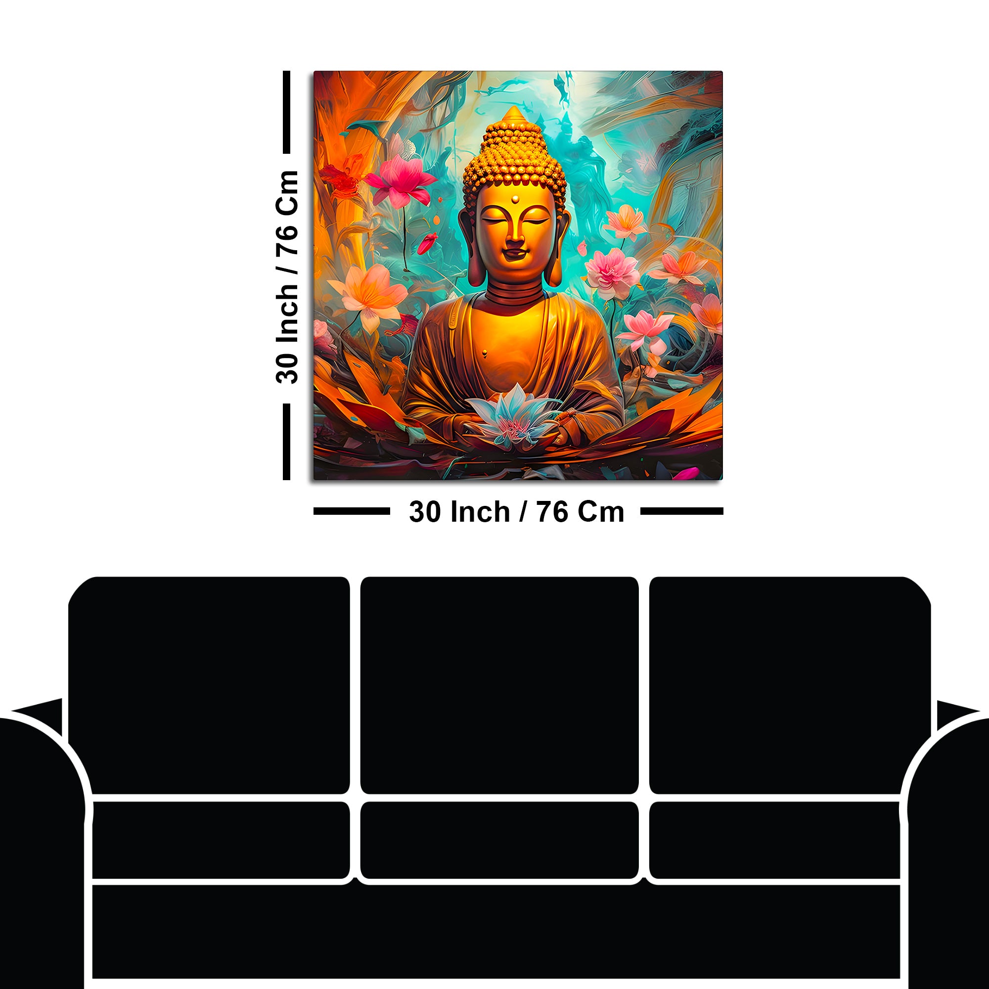 Buddha Elegant Spiritual Wall Painting