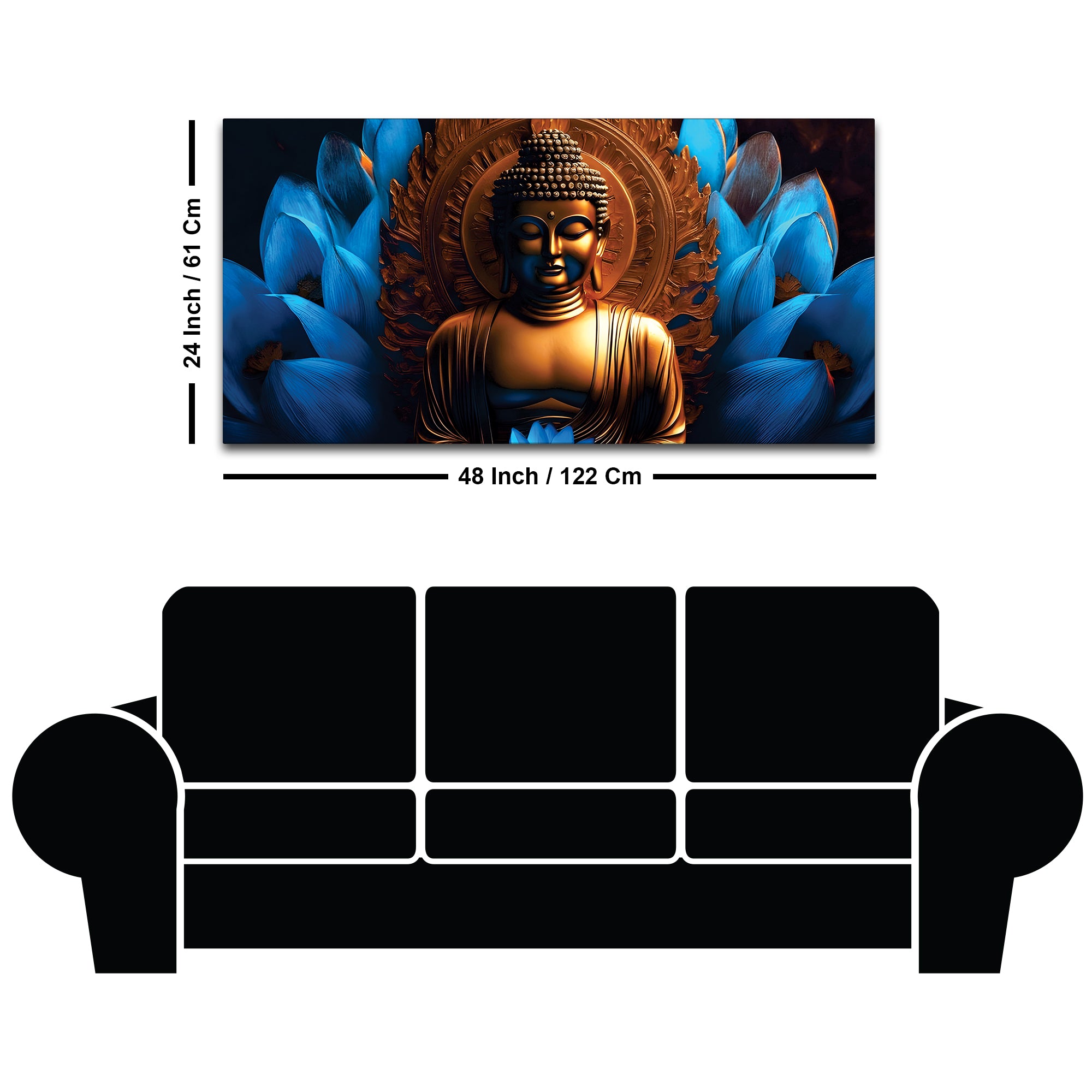 Buddha Enlightenment Painting for Interiors