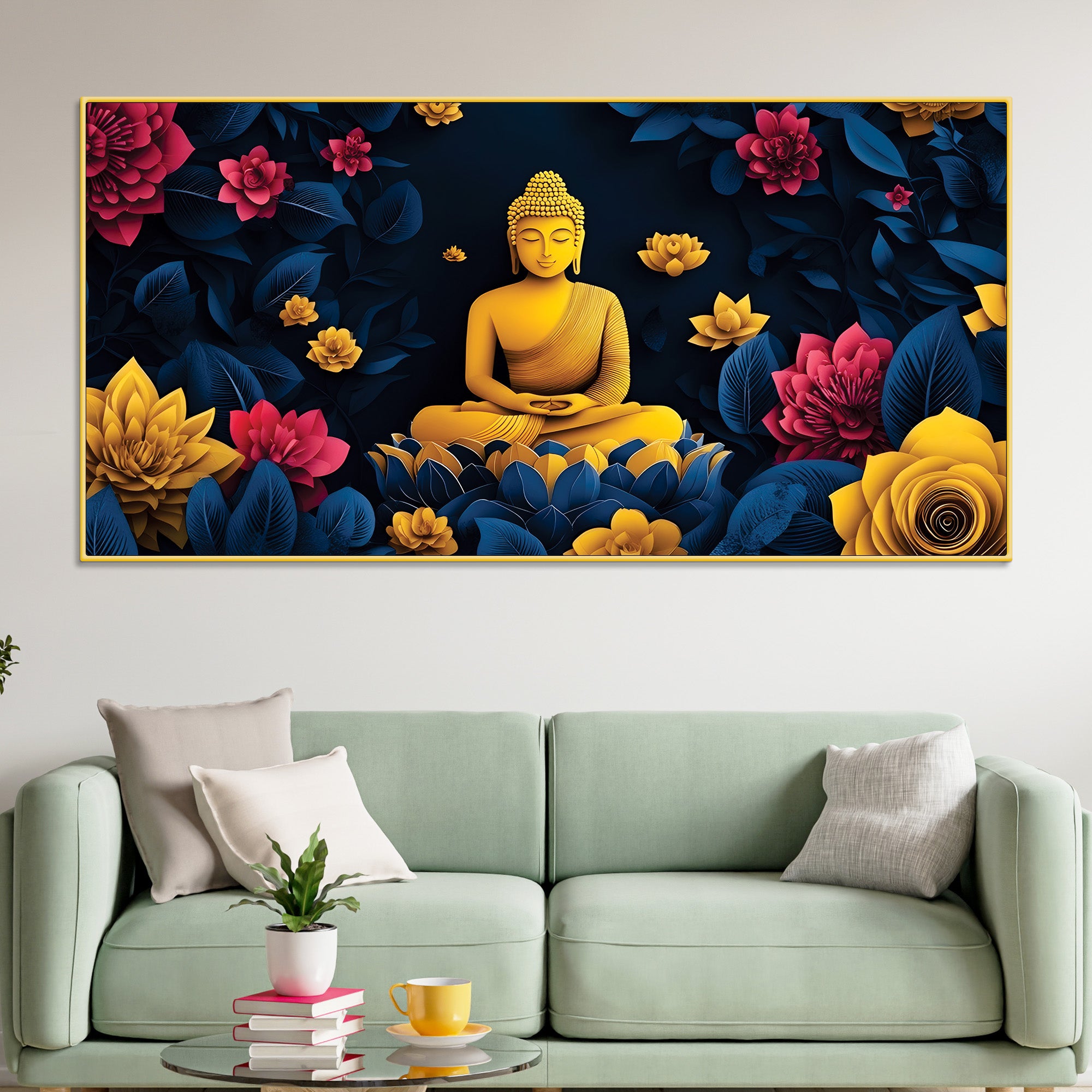 Buddha Focus Painting for Meditation Corners