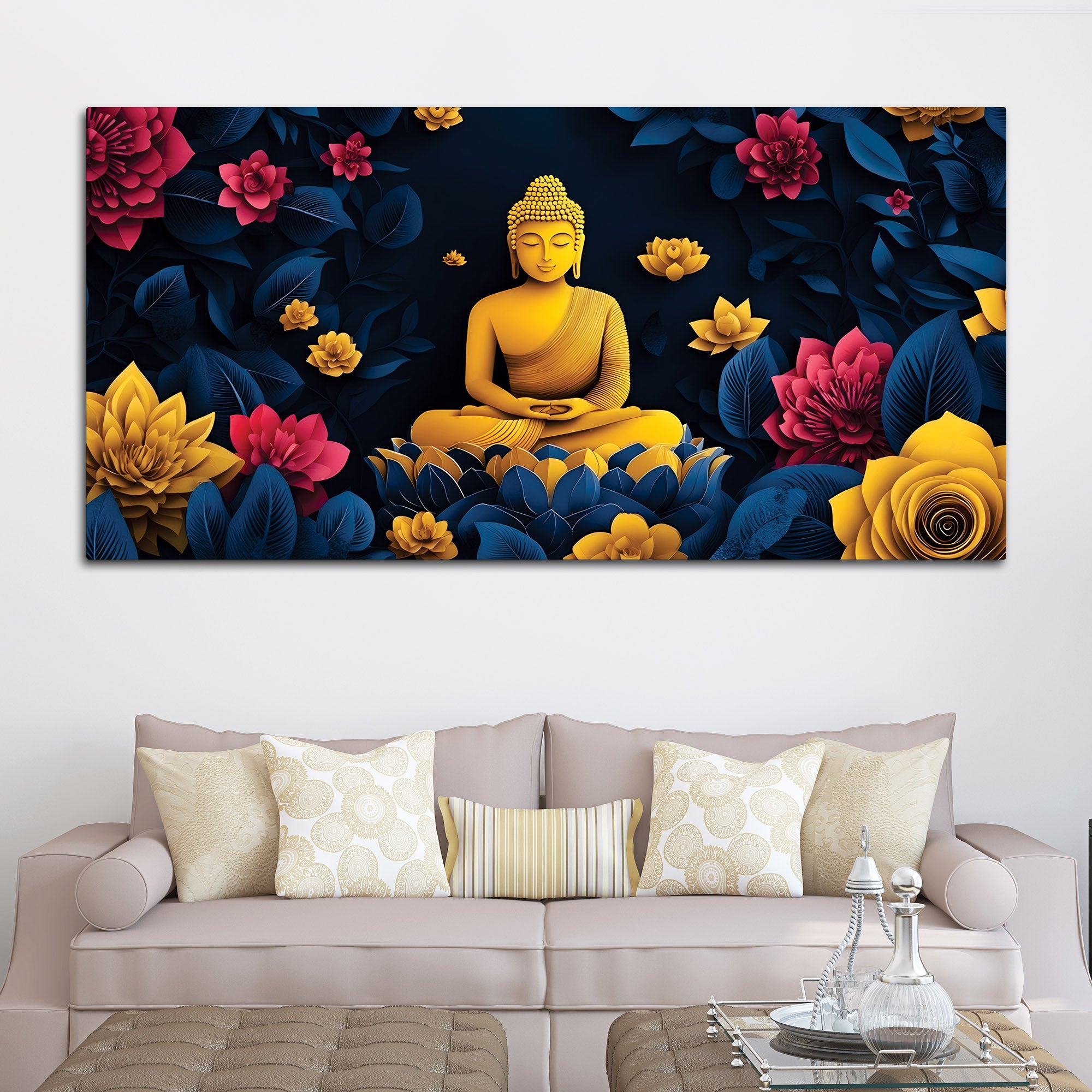 Buddha Focus Painting for Meditation Corners