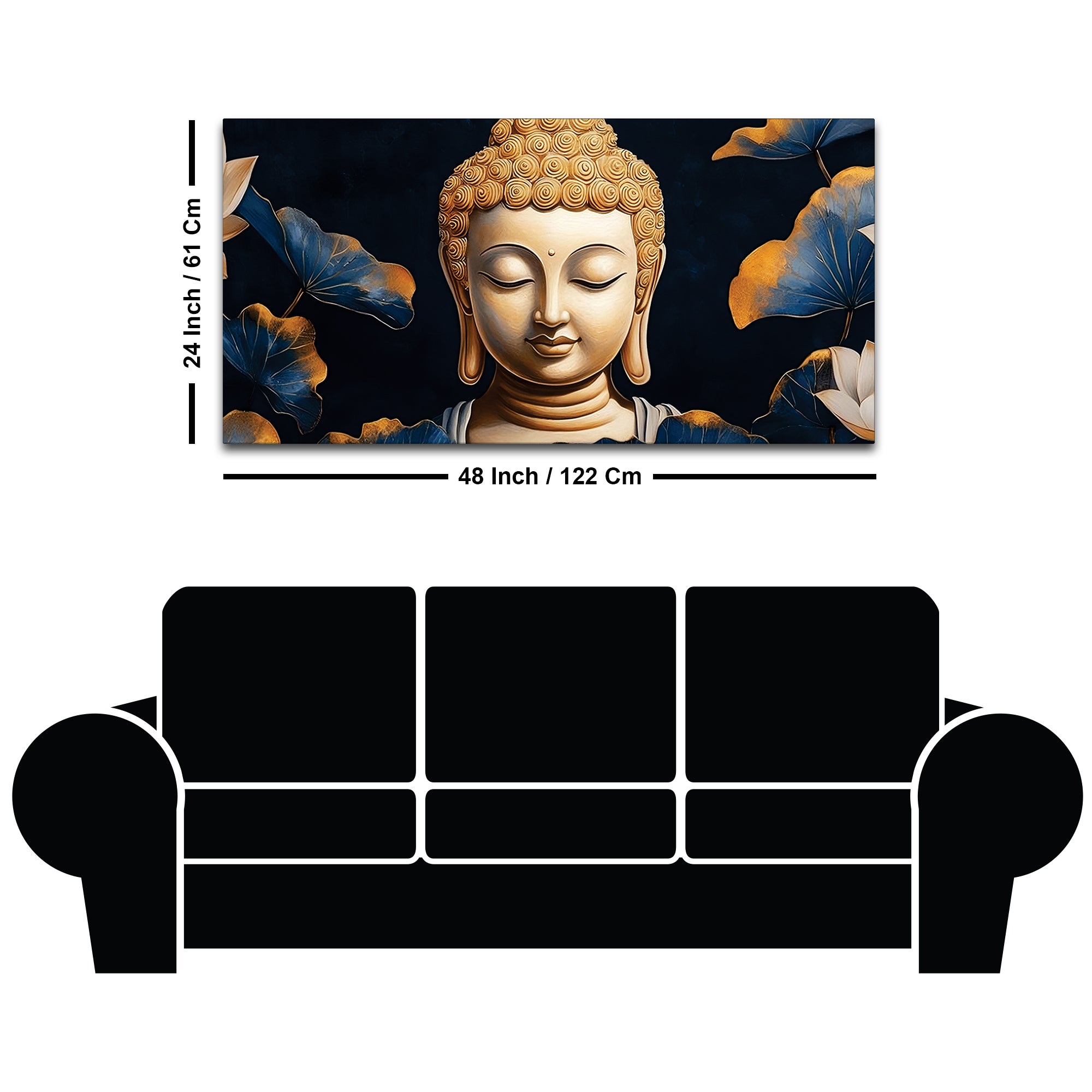 Buddha Harmony Painting for Interior Decoration