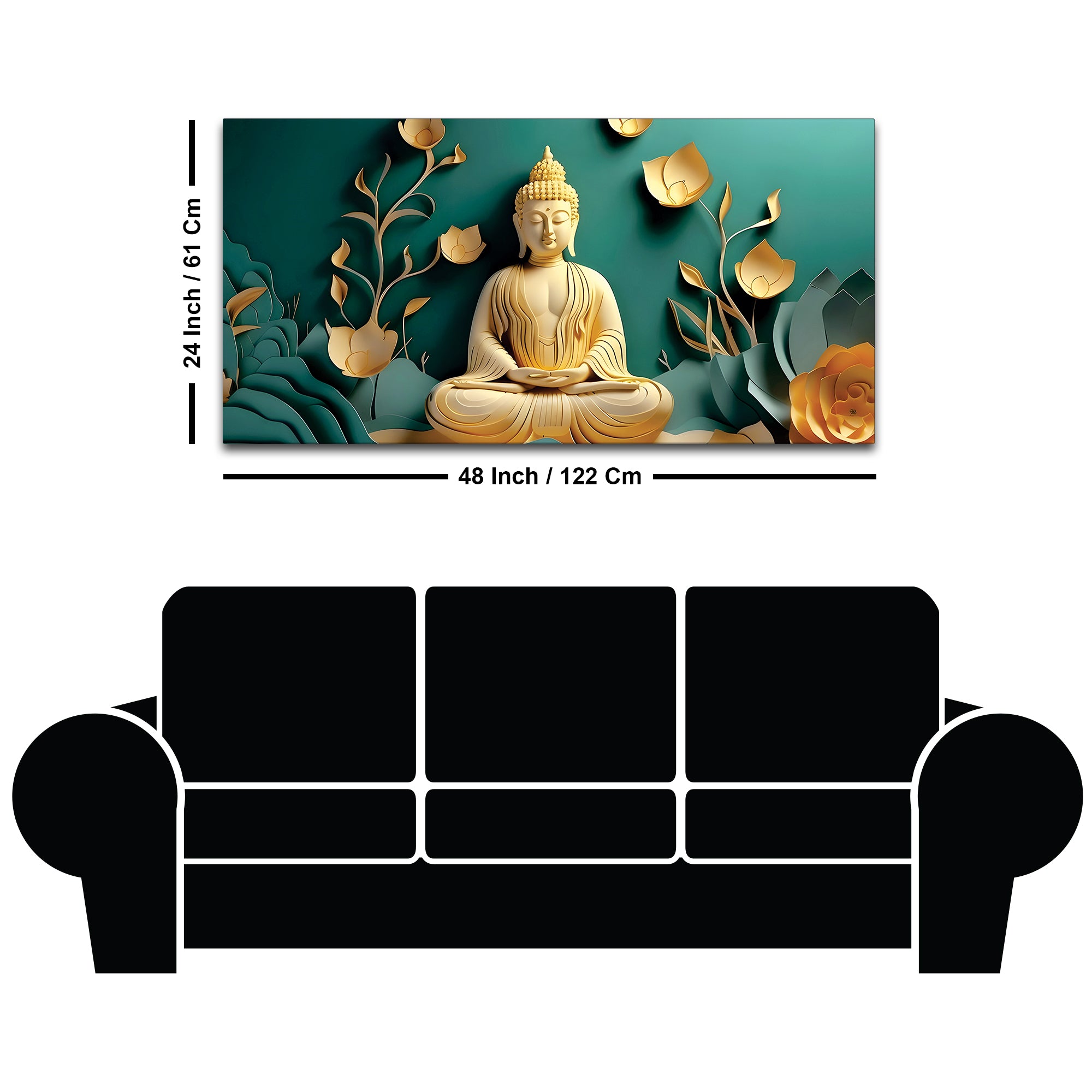 Buddha Wall Painting – Luxury Spiritual Decor