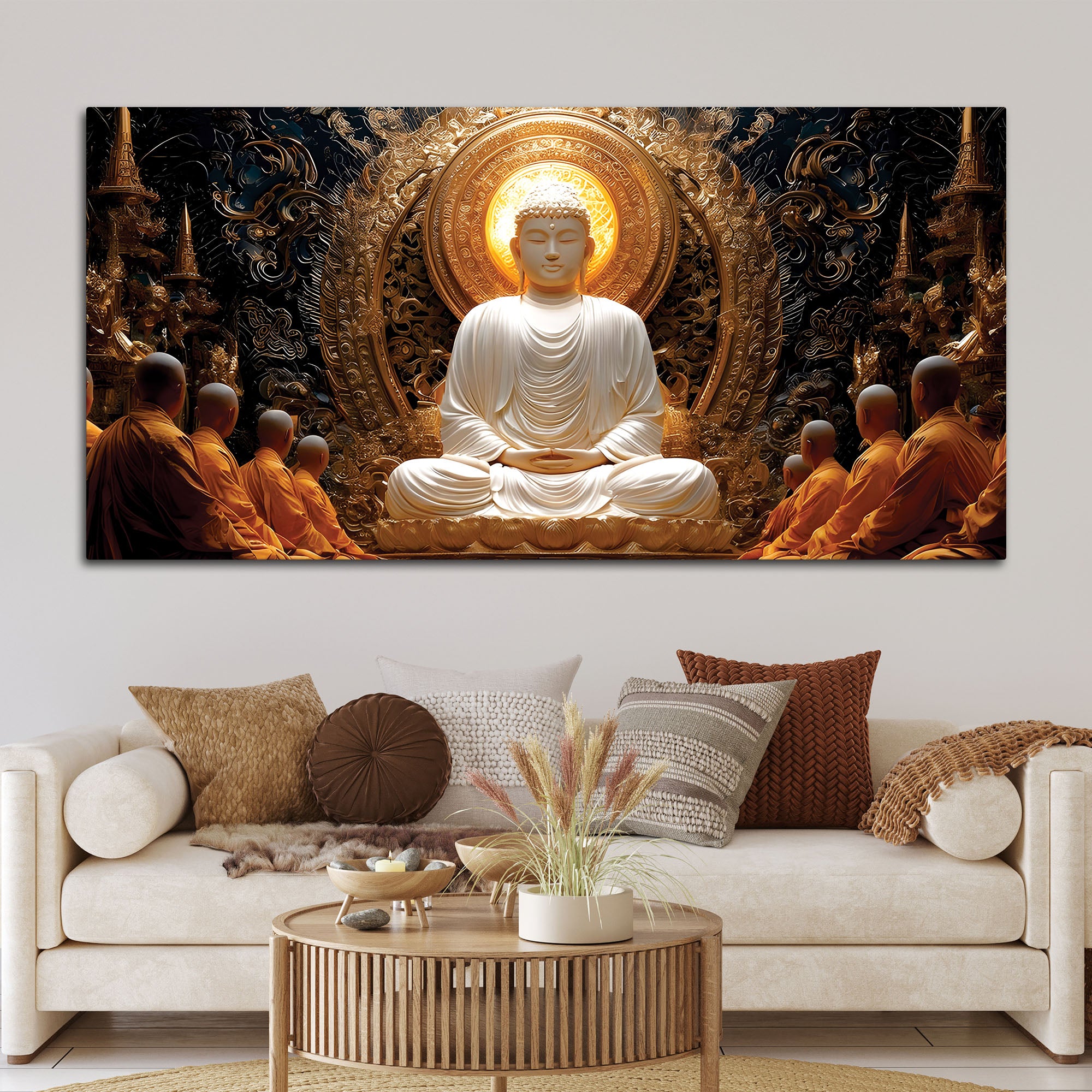 Buddha Meditation Canvas Wall Art – Peaceful Home Decor