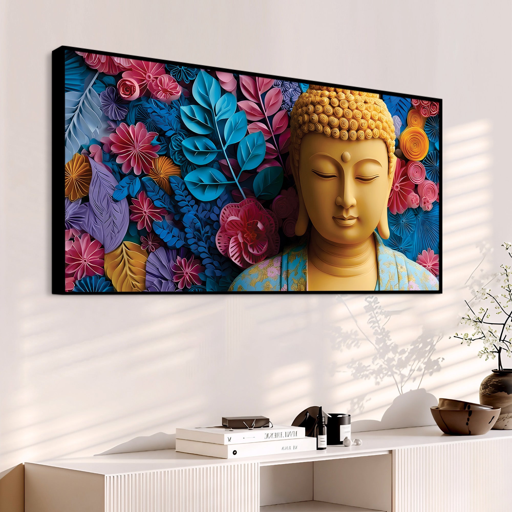 Buddha Meditation Room Wall Painting – Peaceful Vibes