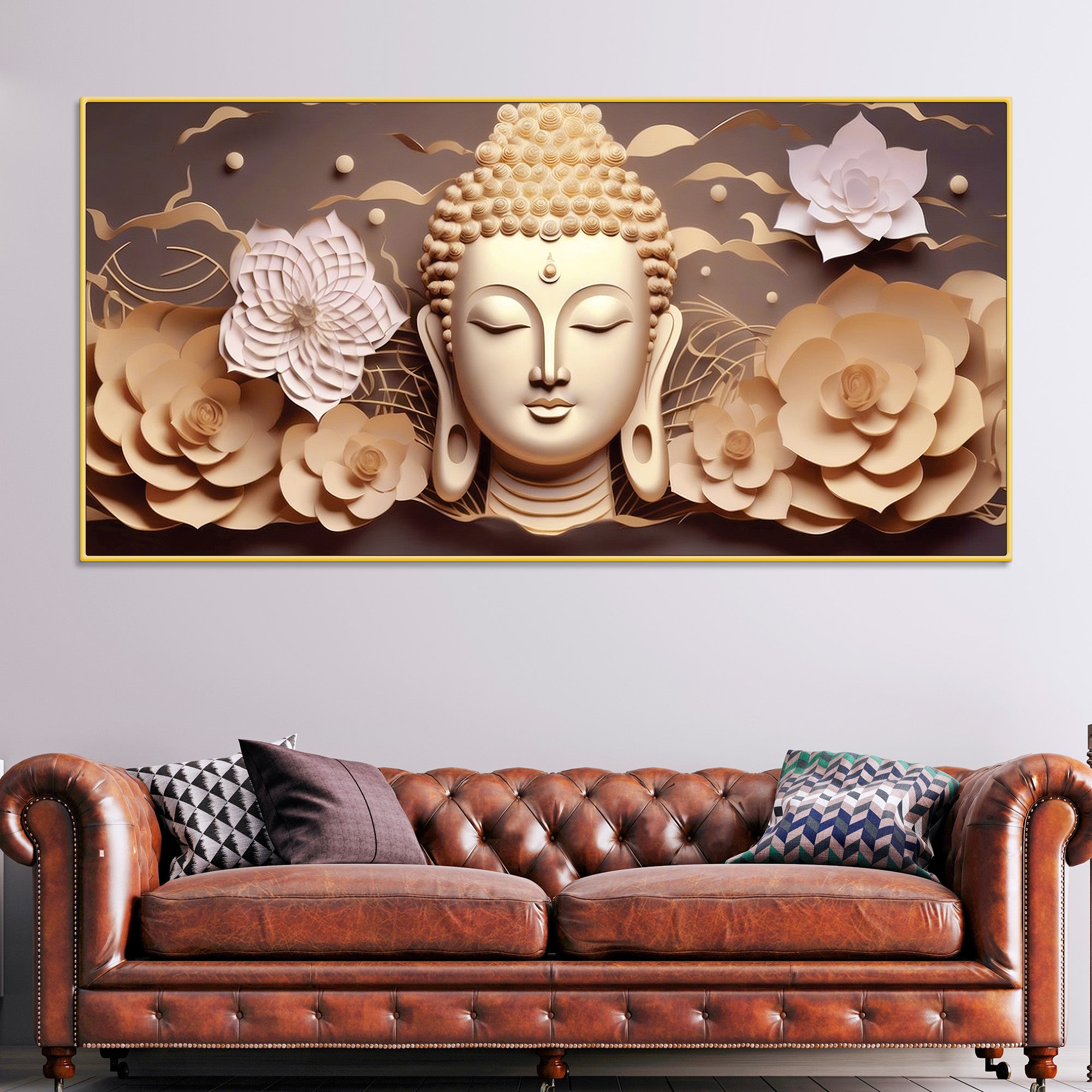 Buddha Peaceful Living Painting for Walls