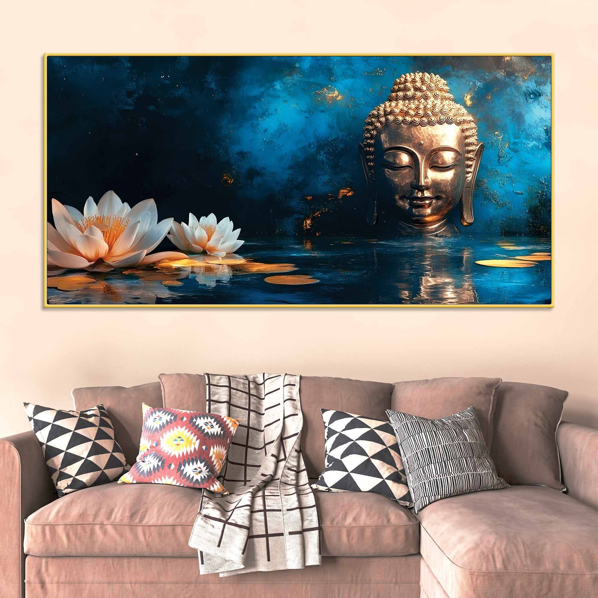 Buddha Portrait Painting for Elegant Wall Decor