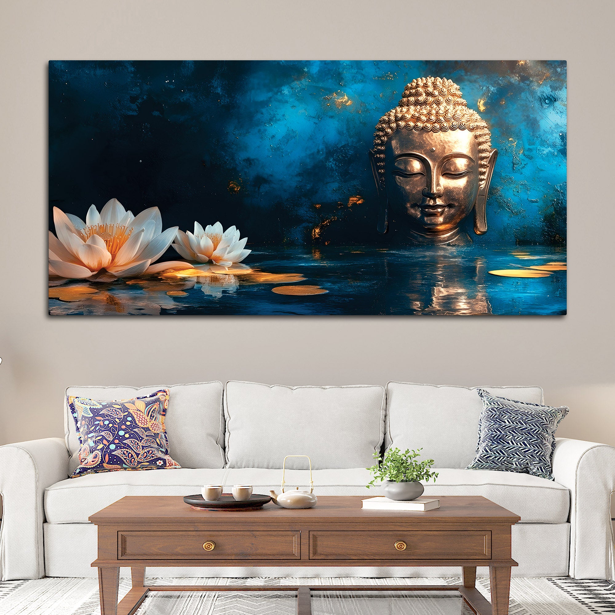 Buddha Portrait Painting for Elegant Wall Decor