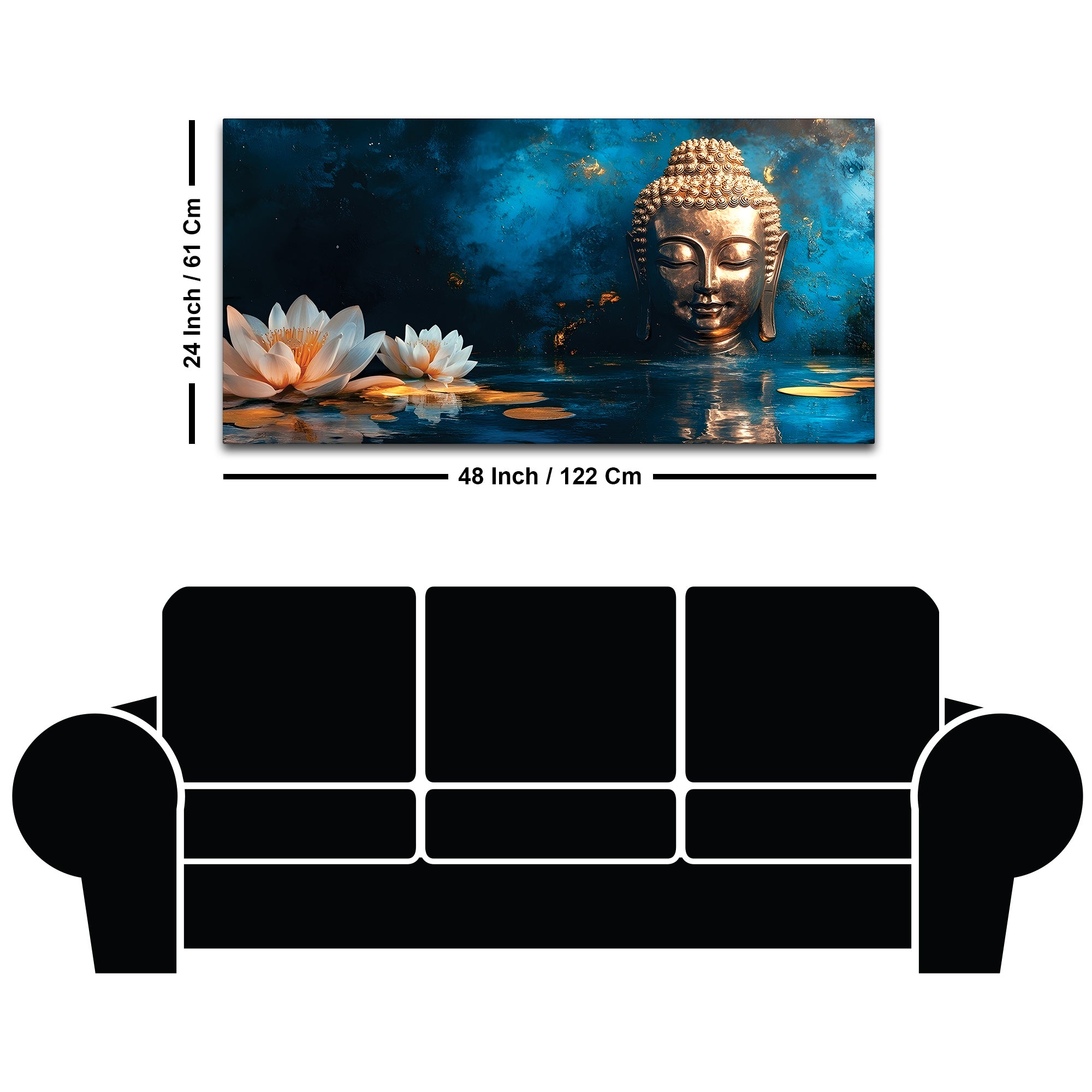 Buddha Portrait Painting for Elegant Wall Decor