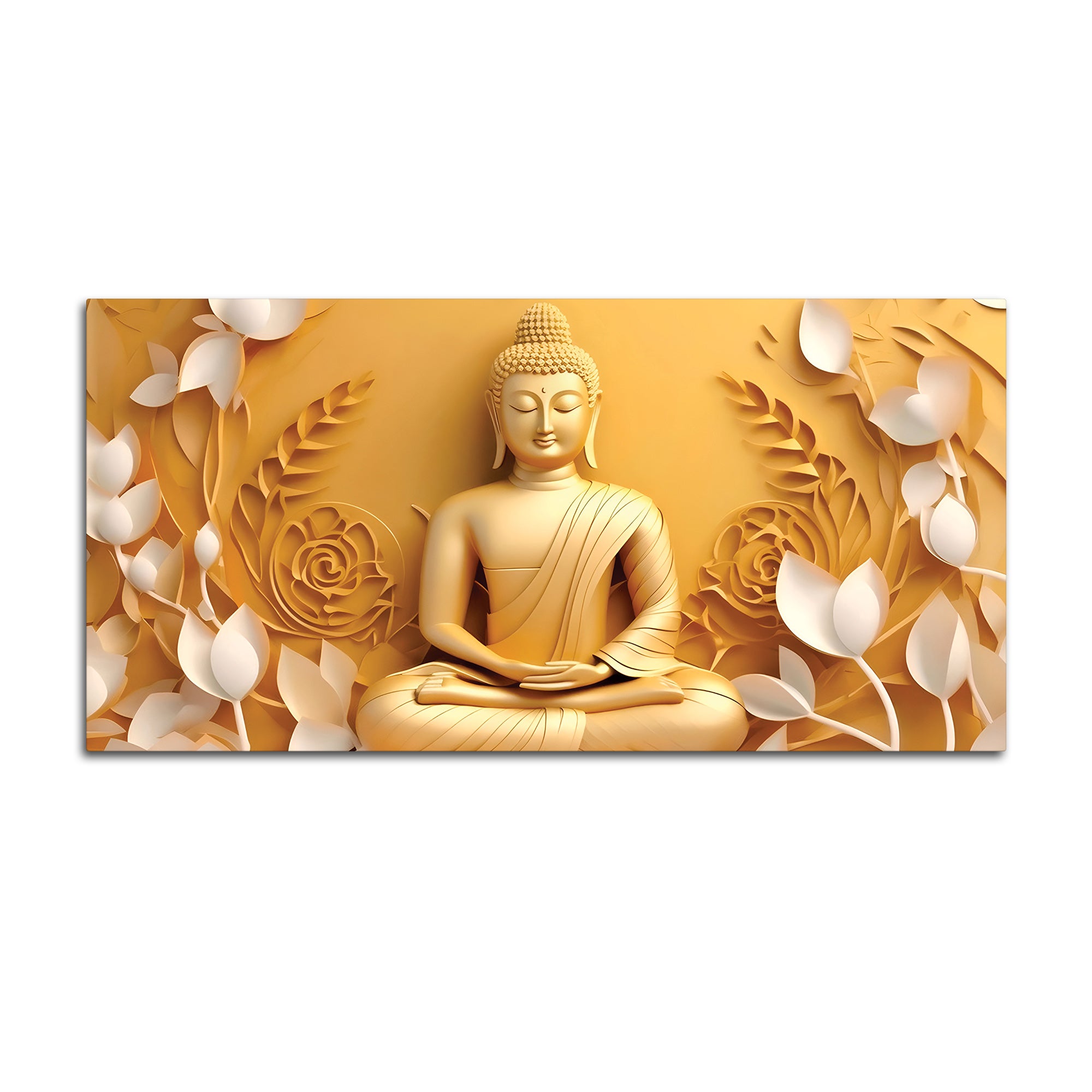 Buddha Room Decor Canvas – Modern Spiritual Artwork