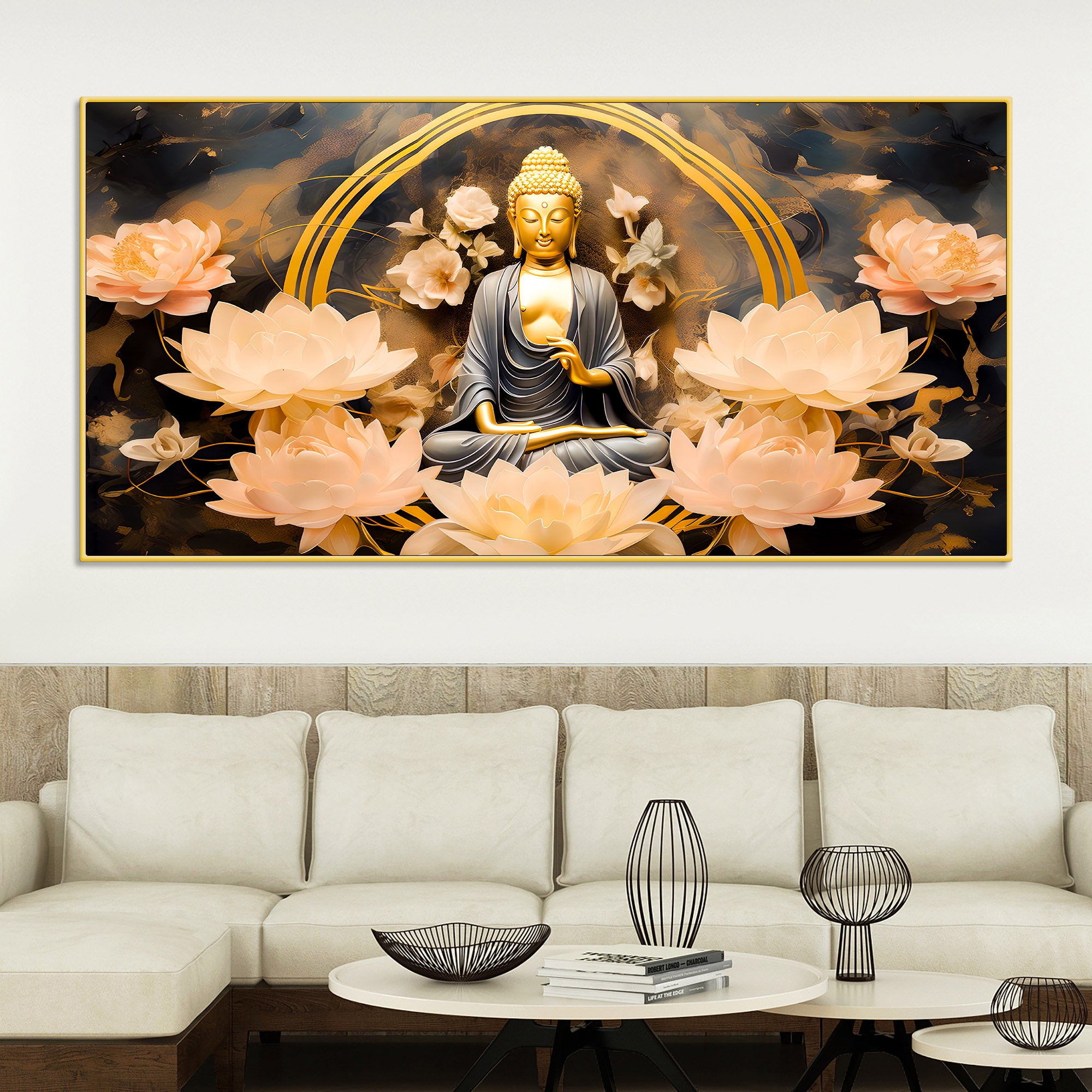 Buddha Serenity Canvas Wall Painting for Living Room & Office