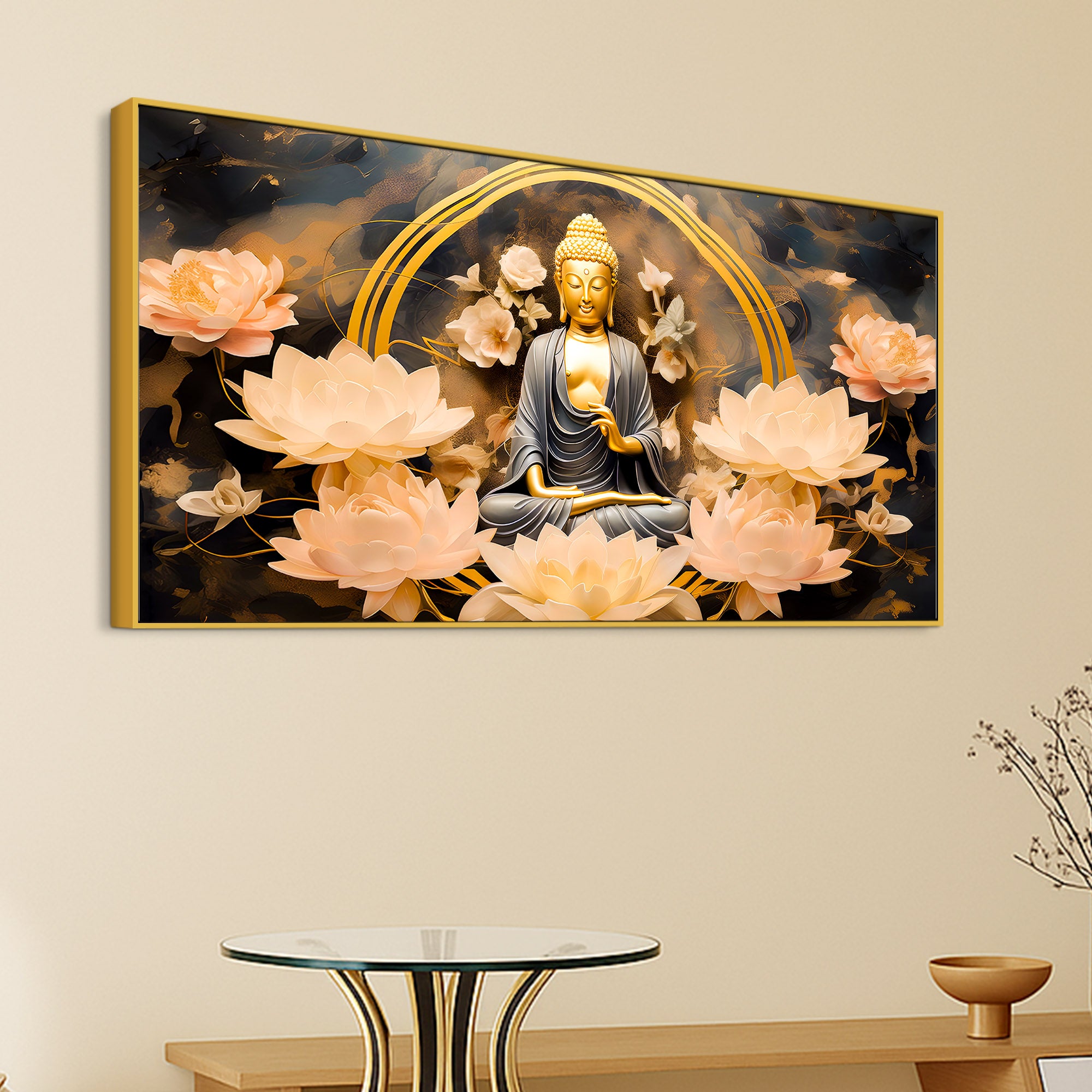 Buddha Serenity Canvas Wall Painting for Living Room & Office
