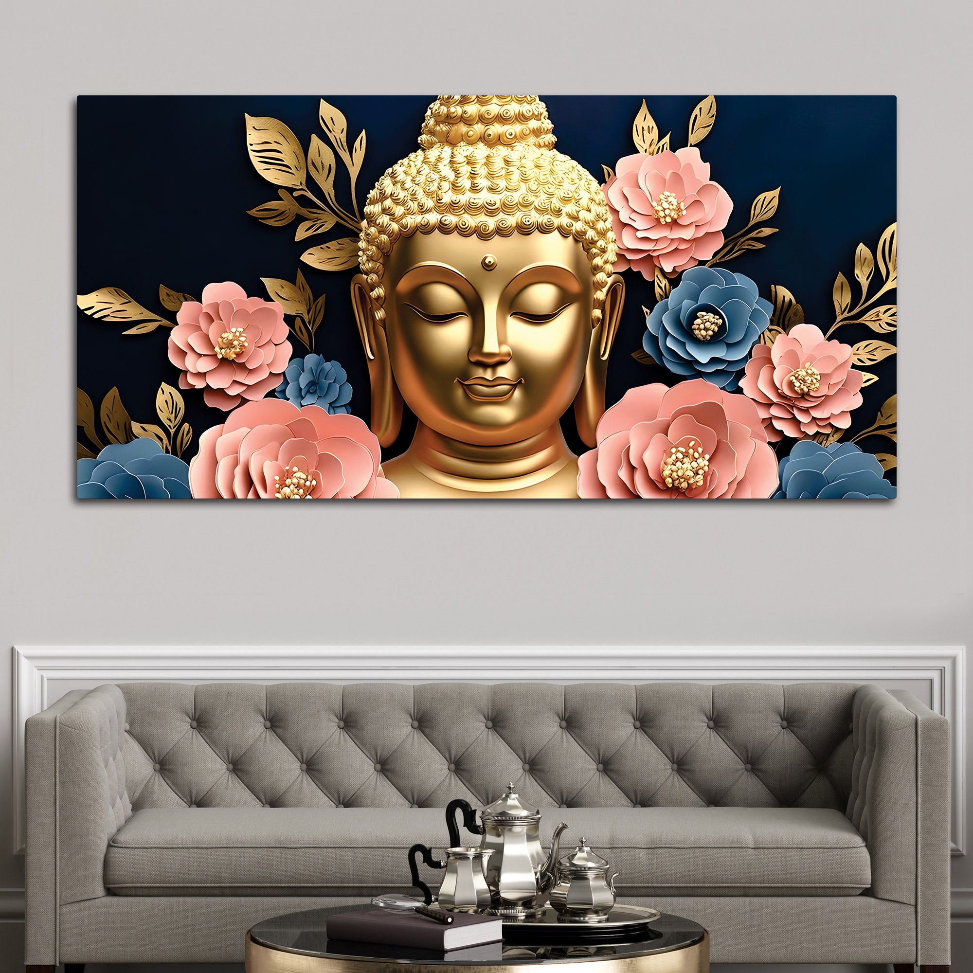 Buddha Silence Painting for Peaceful Homes