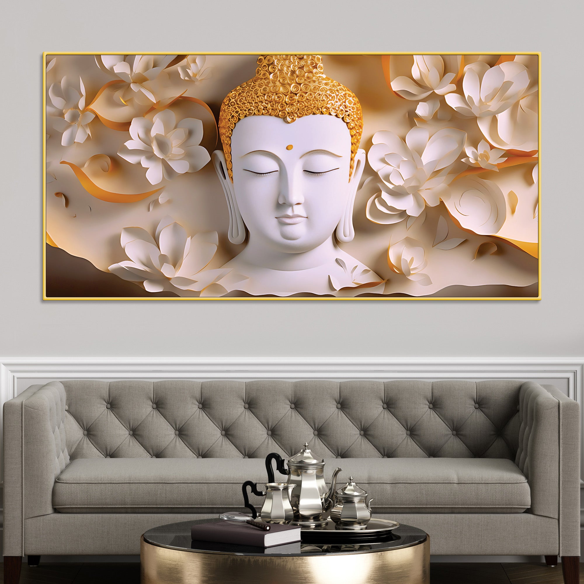Buddha Spiritual Elegance Painting for Wall