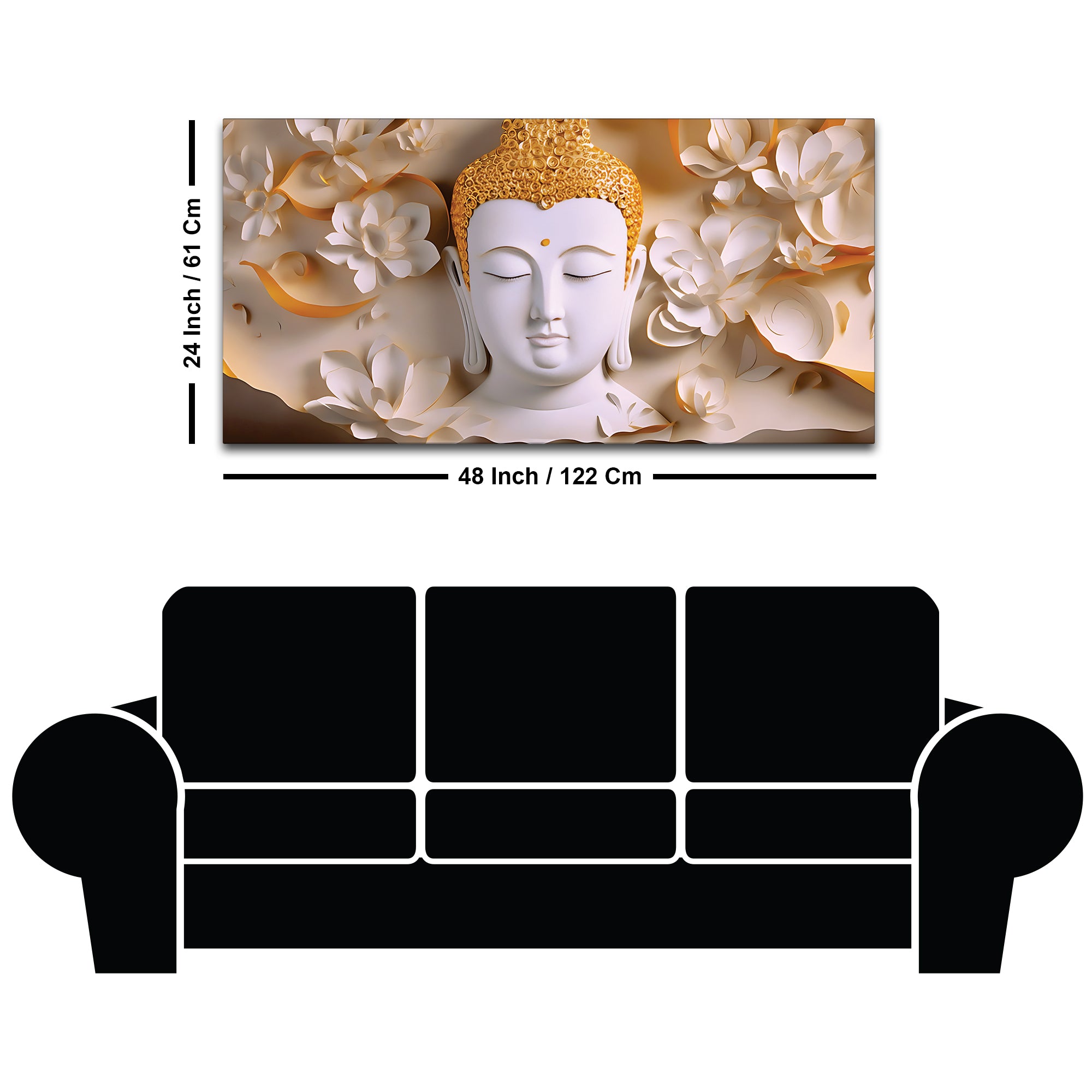 Buddha Spiritual Elegance Painting for Wall