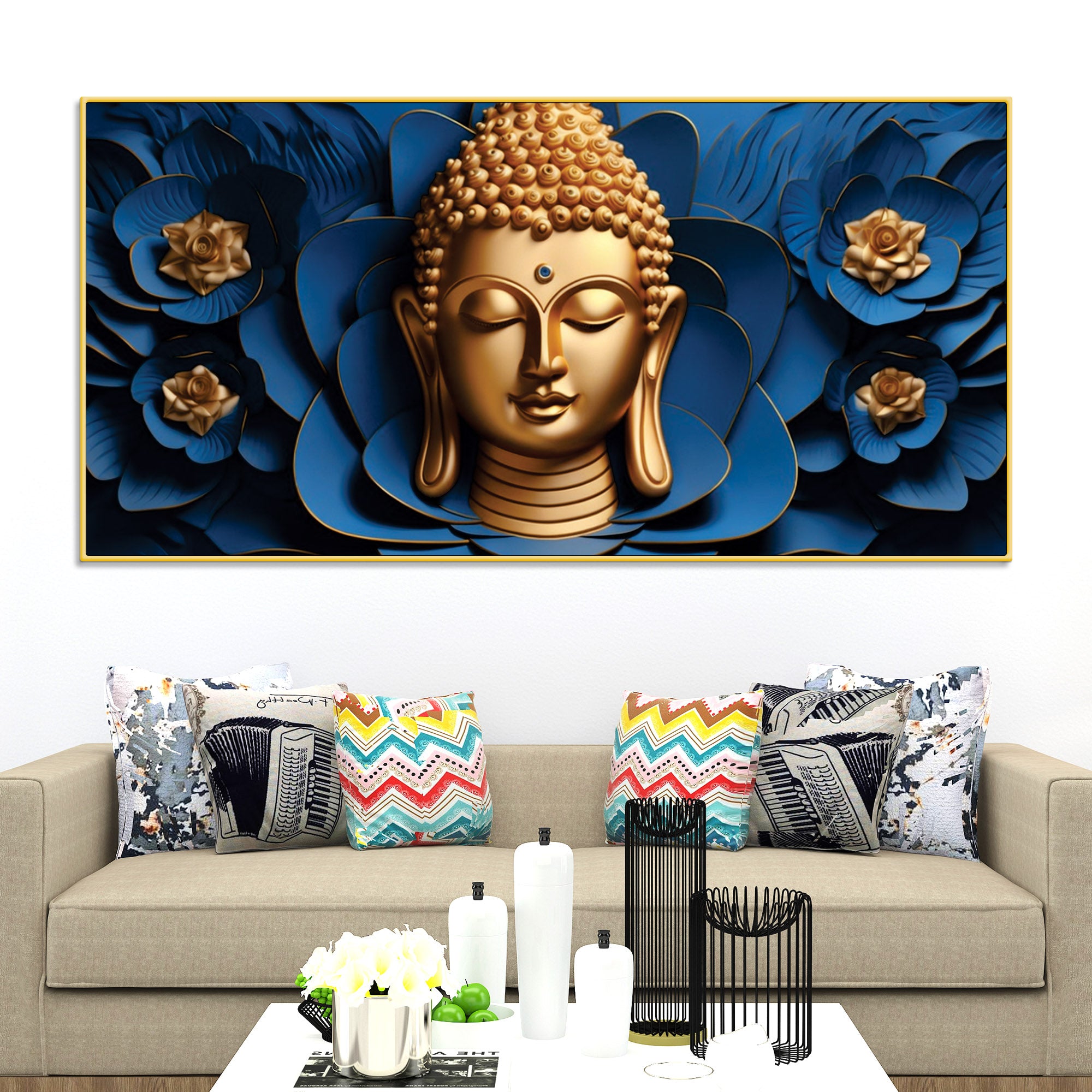 Buddha Spiritual Focus Painting for Walls