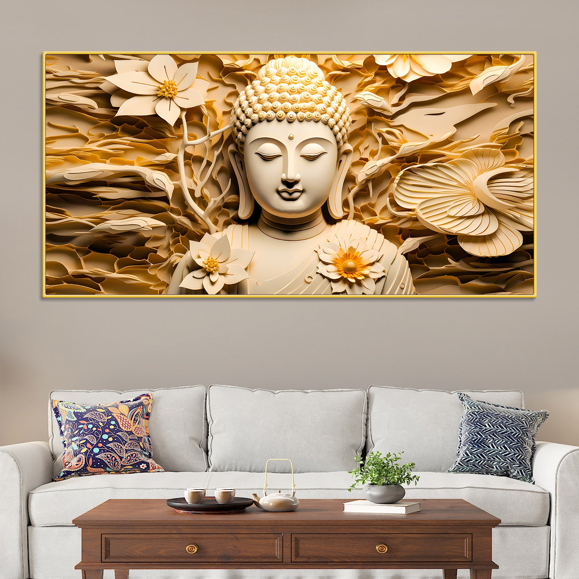 Buddha Spiritual Wall Painting for Home & Office Interior