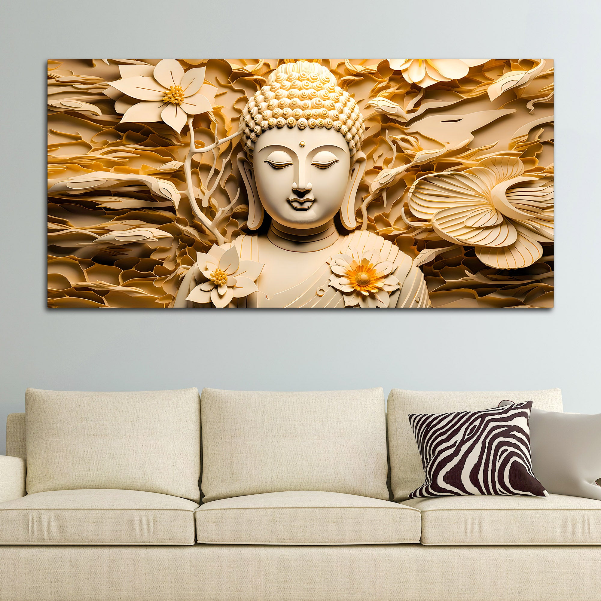 Buddha Spiritual Wall Painting for Home & Office Interior