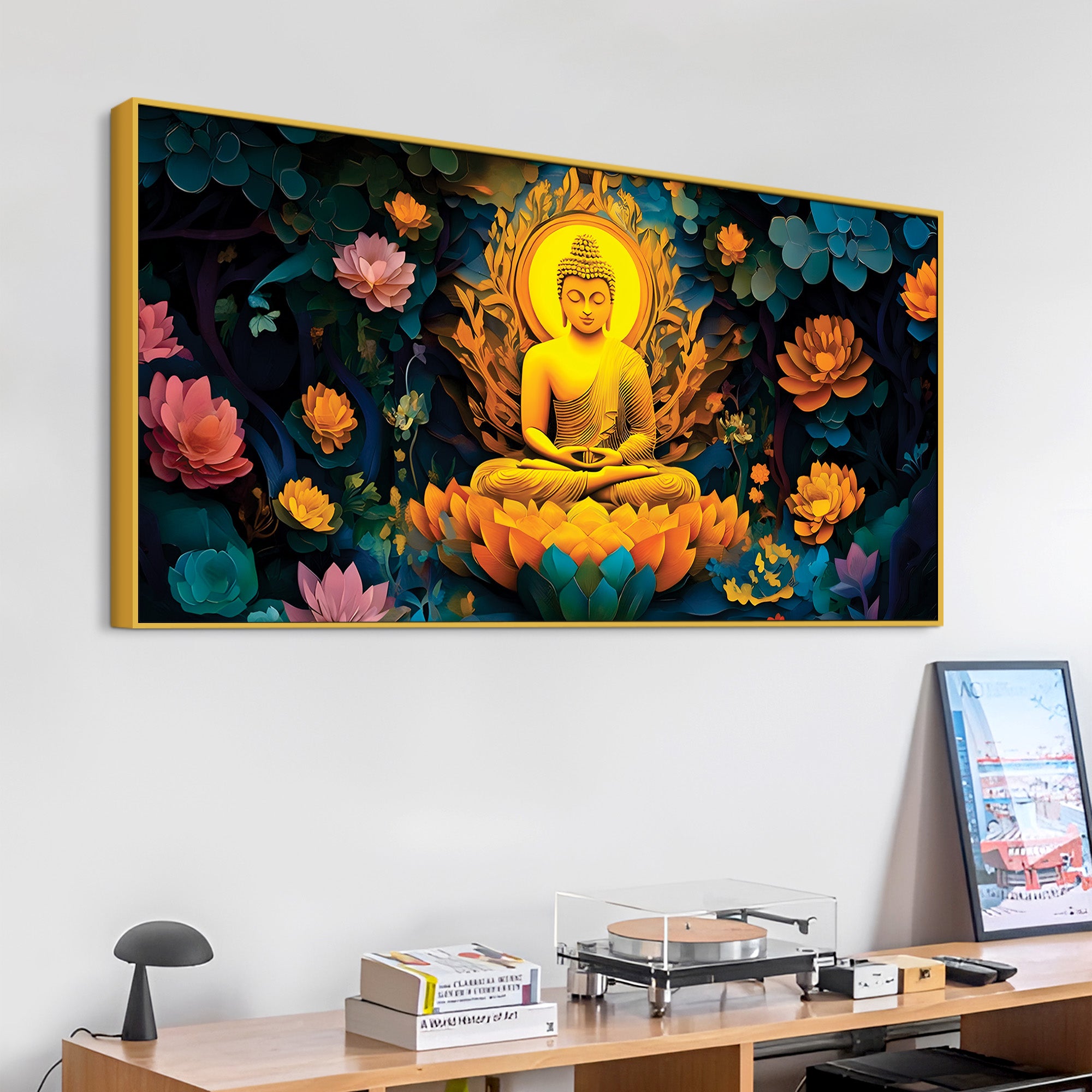 Buddha Still Mind Painting for Decor
