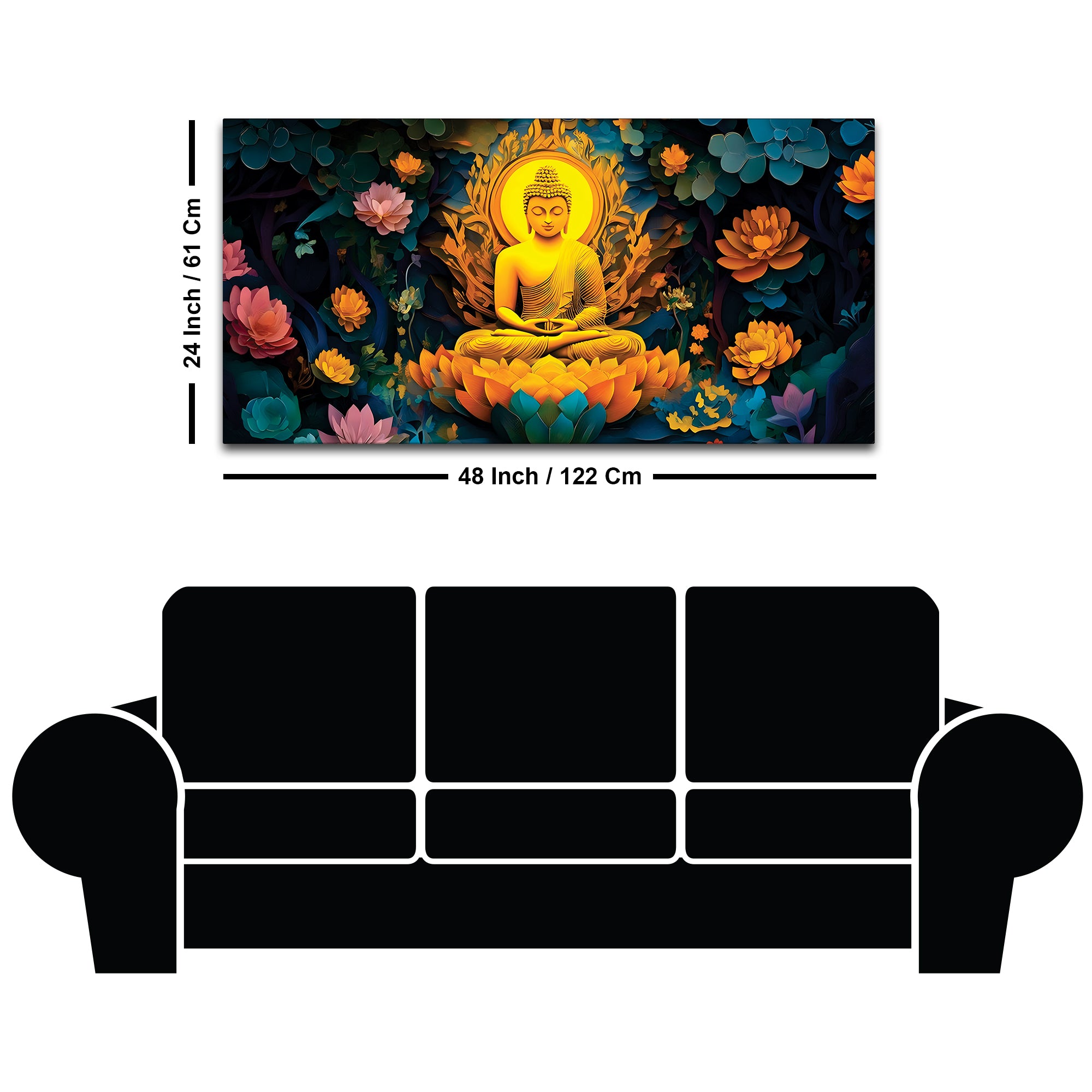 Buddha Still Mind Painting for Decor