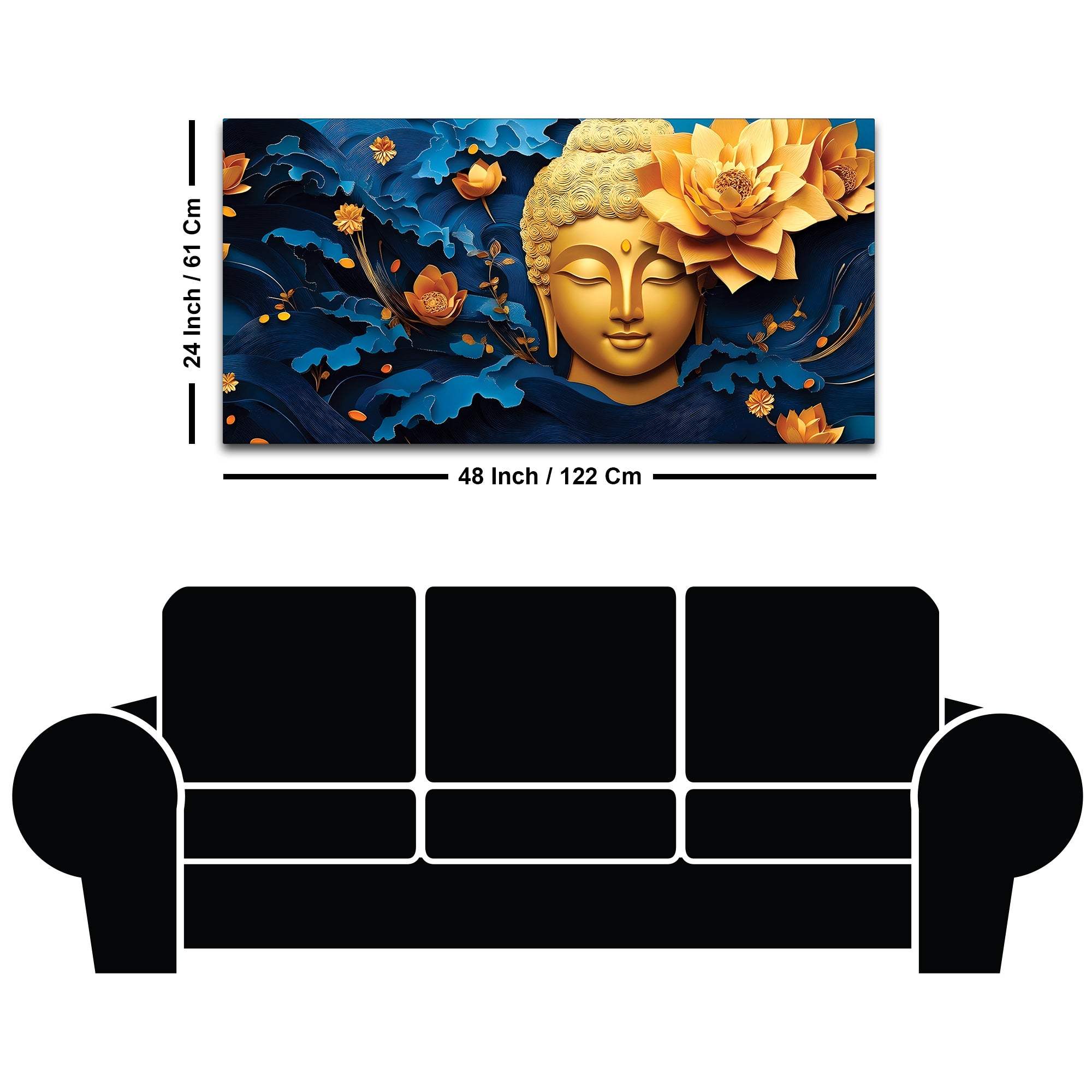 Buddha Theme Painting for Modern Home