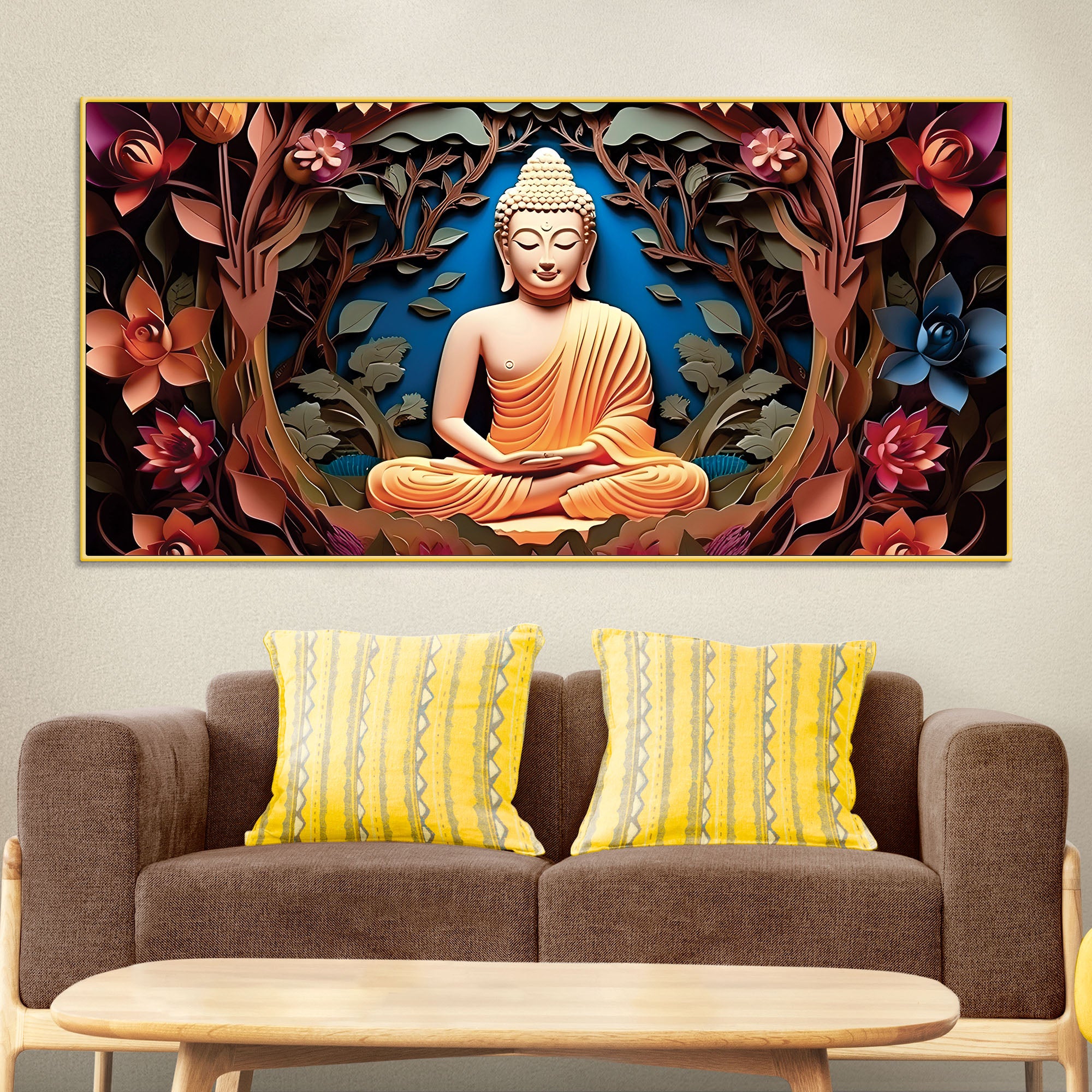 buddha-wall-art-with-floral-design-luxury-canvas-painting