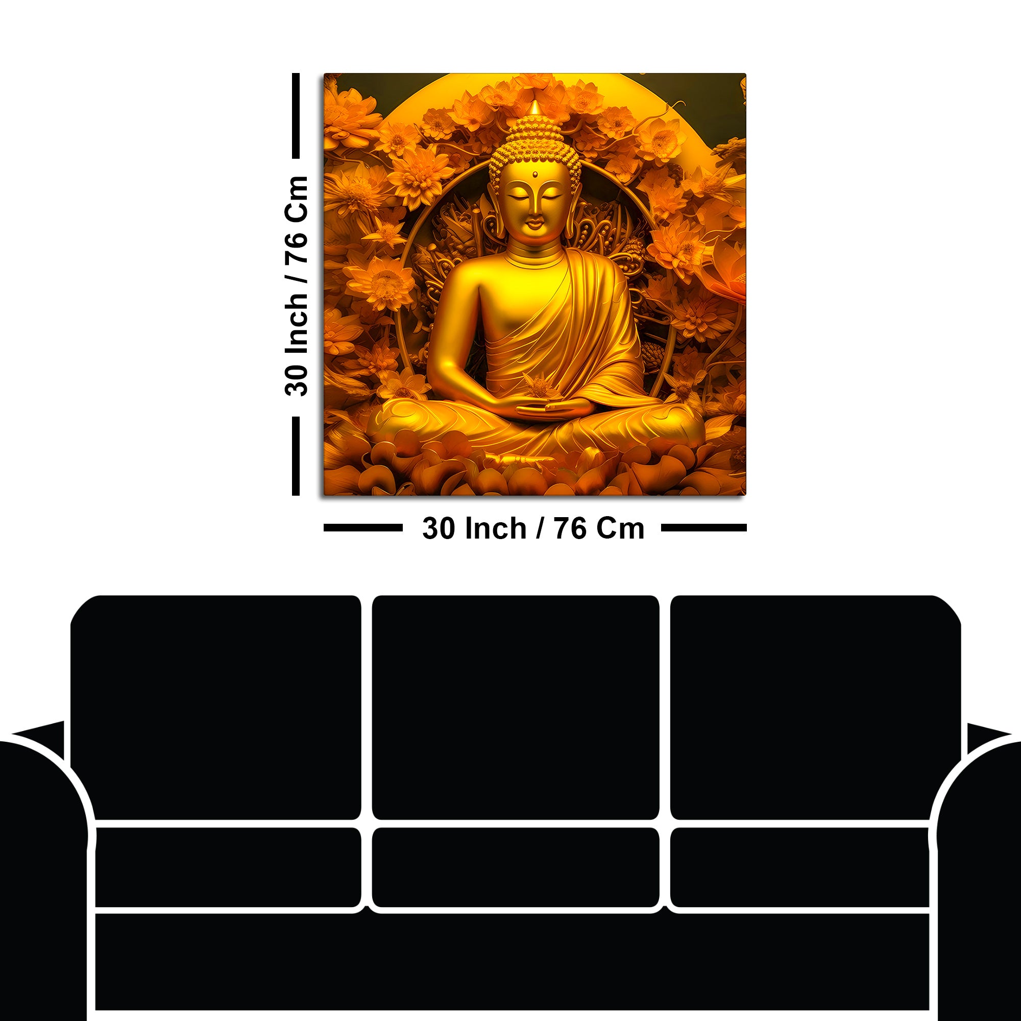 Buddha Wall Canvas Painting for Peaceful Home Decor
