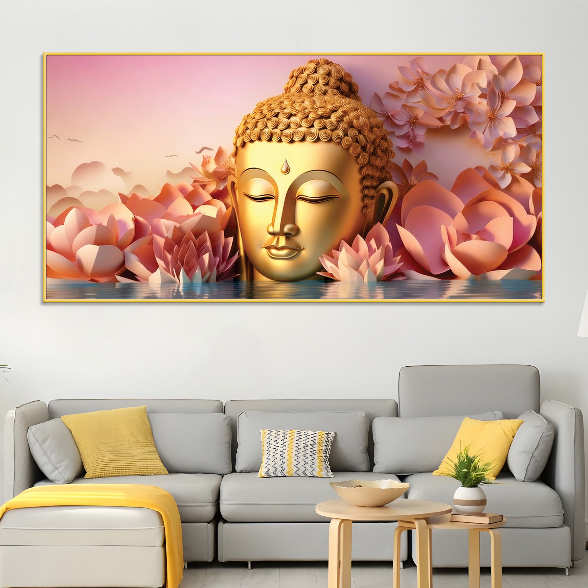 Buddha Wall Painting Decor for Artistic Home Styling