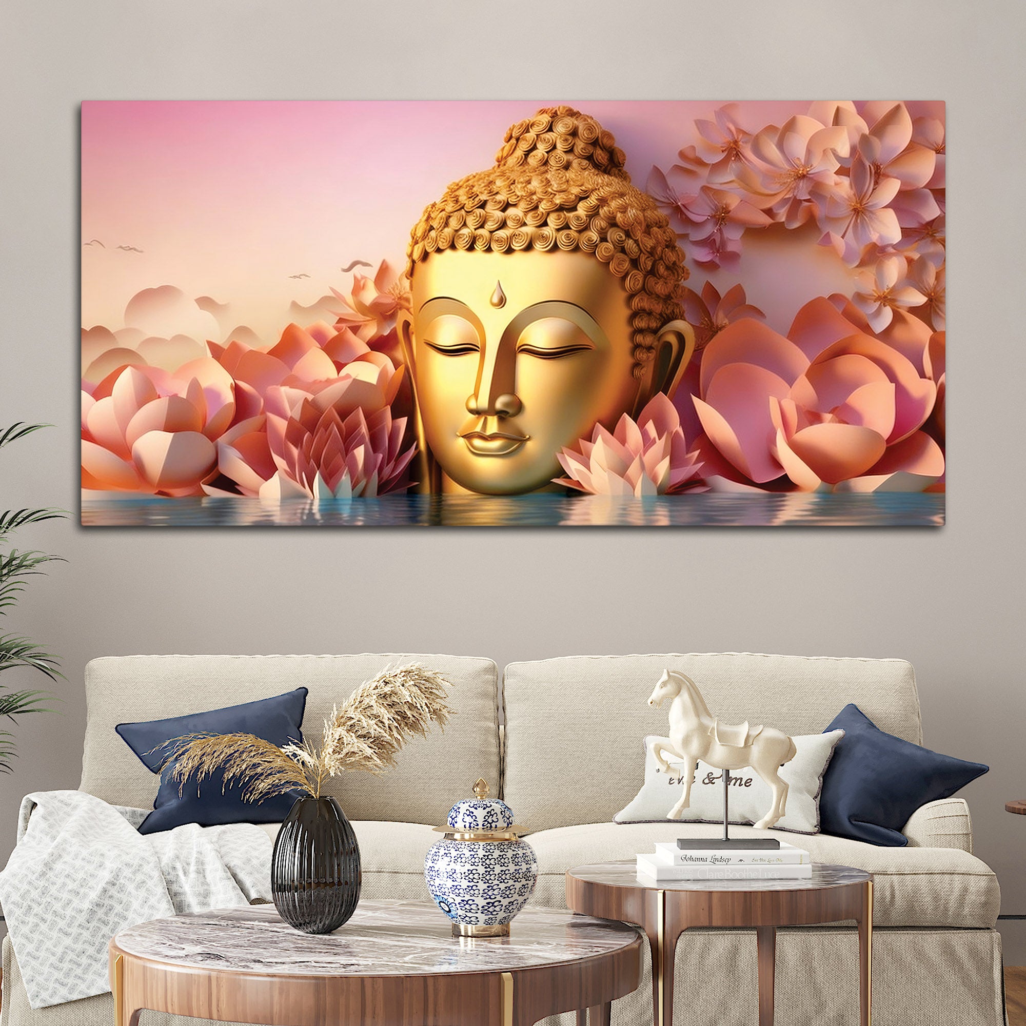 Buddha Wall Painting Decor for Artistic Home Styling