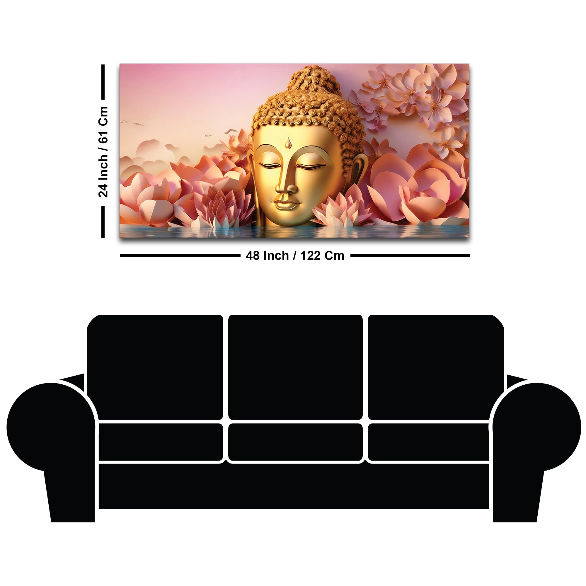 Buddha Wall Painting Decor for Artistic Home Styling