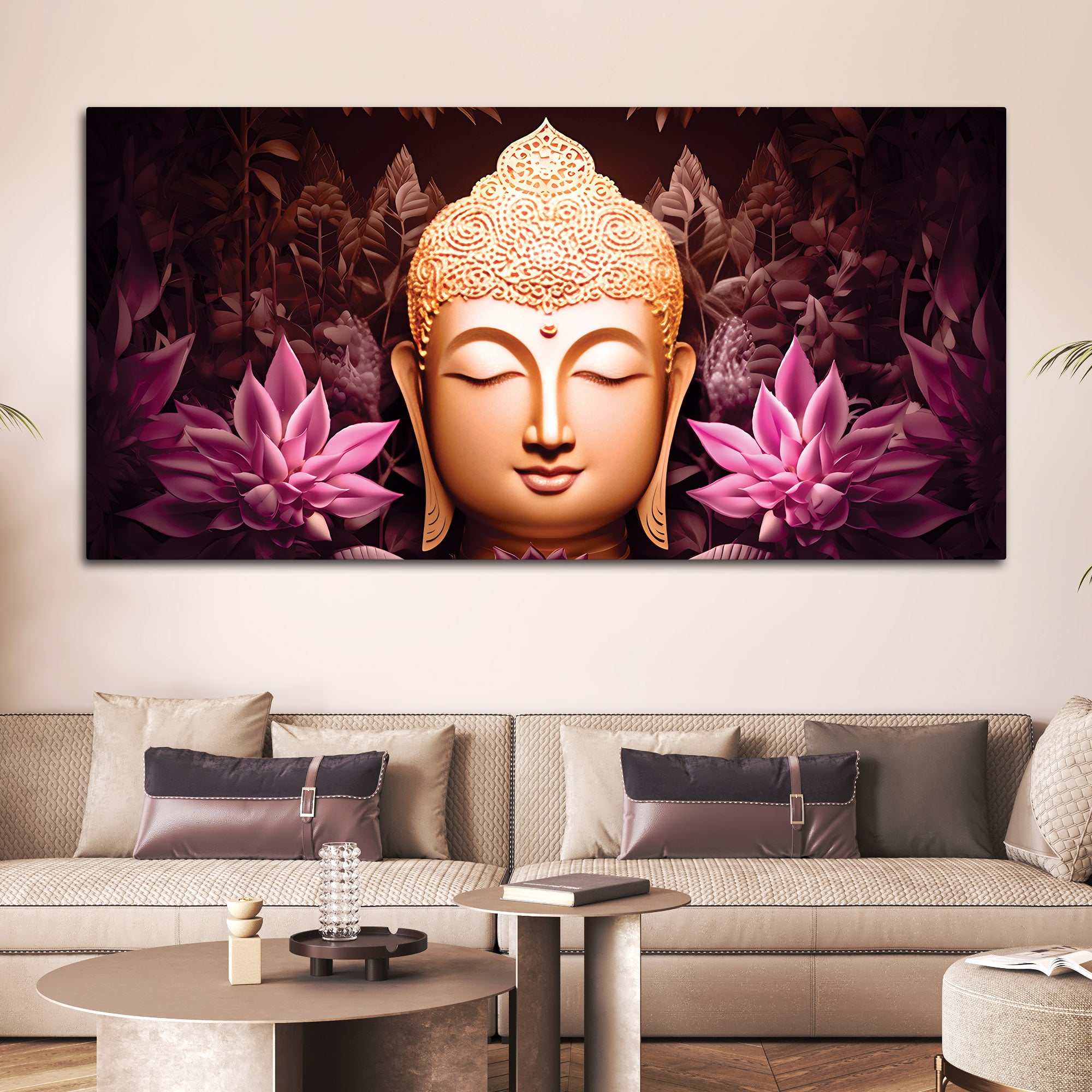Buddha Wall Painting Decor for Living Room & Bedroom